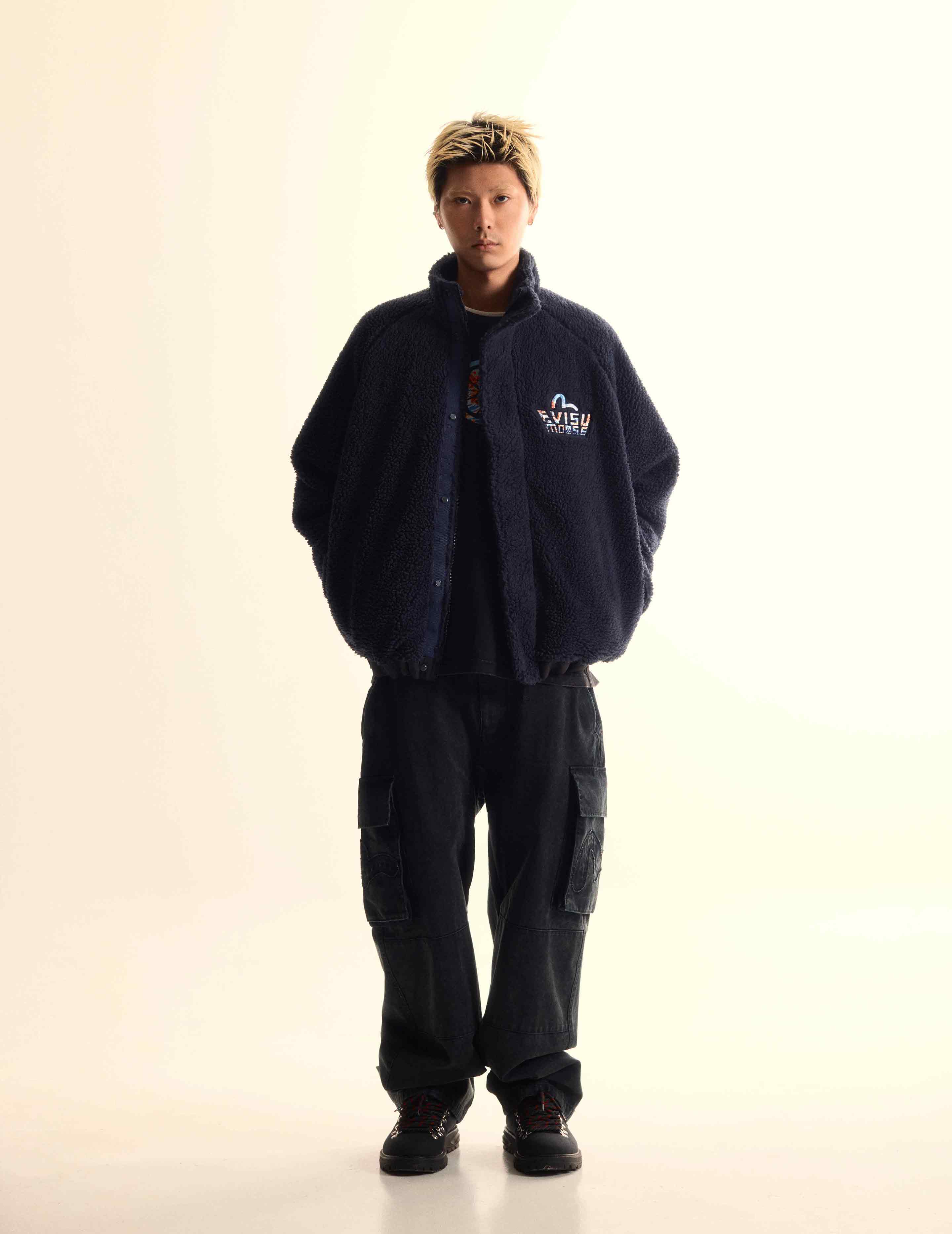 EVISU X MOOSE KNUCKLES 浮世繪羊羔絨外套