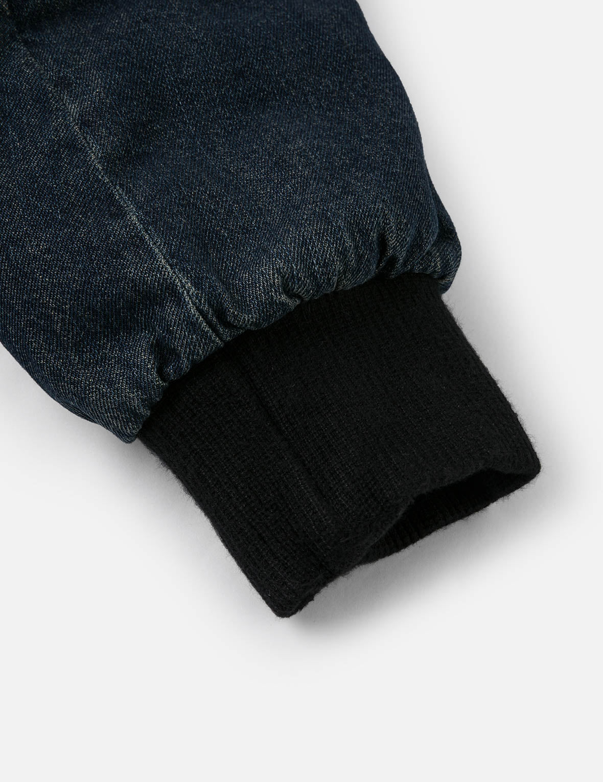 EVISU X MOOSE KNUCKLES Ukiyo-e Denim Bomber Down