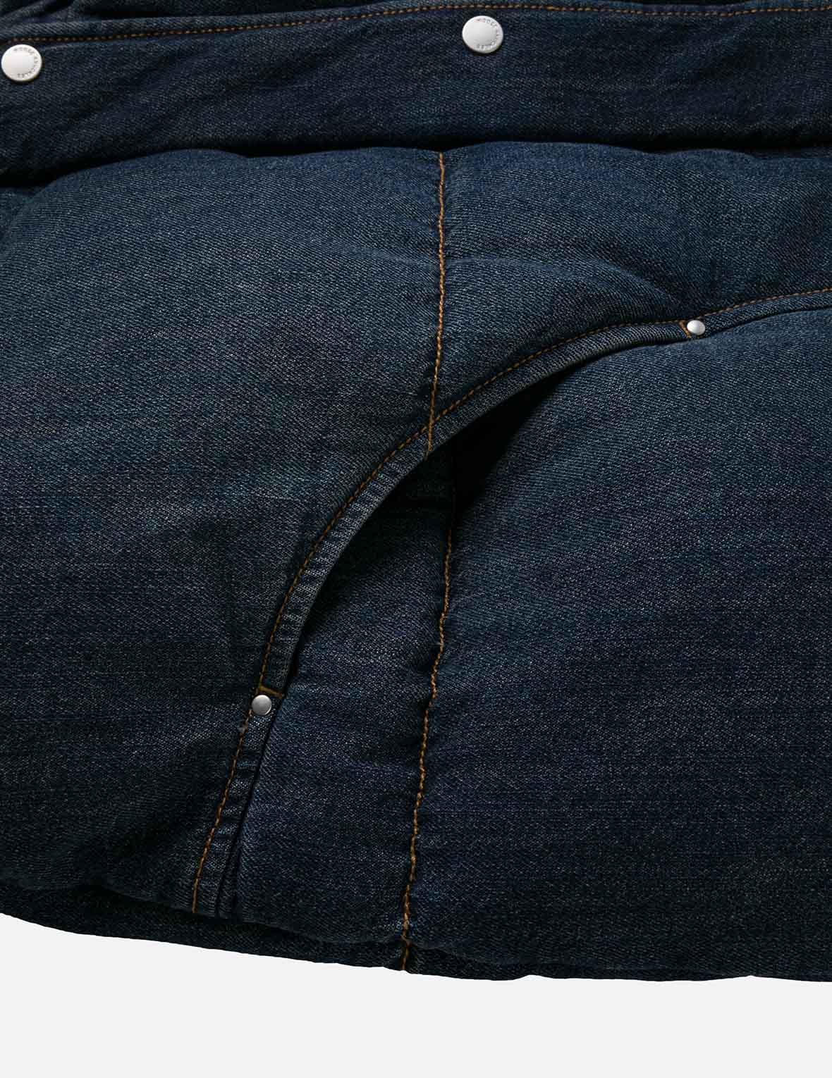 EVISU X MOOSE KNUCKLES Ukiyo-e Denim Vest Down