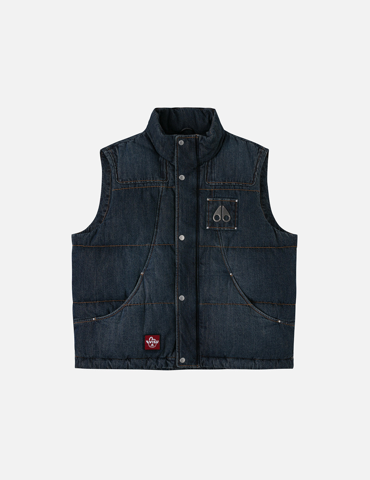 EVISU X MOOSE KNUCKLES Ukiyo-e Denim Vest Down