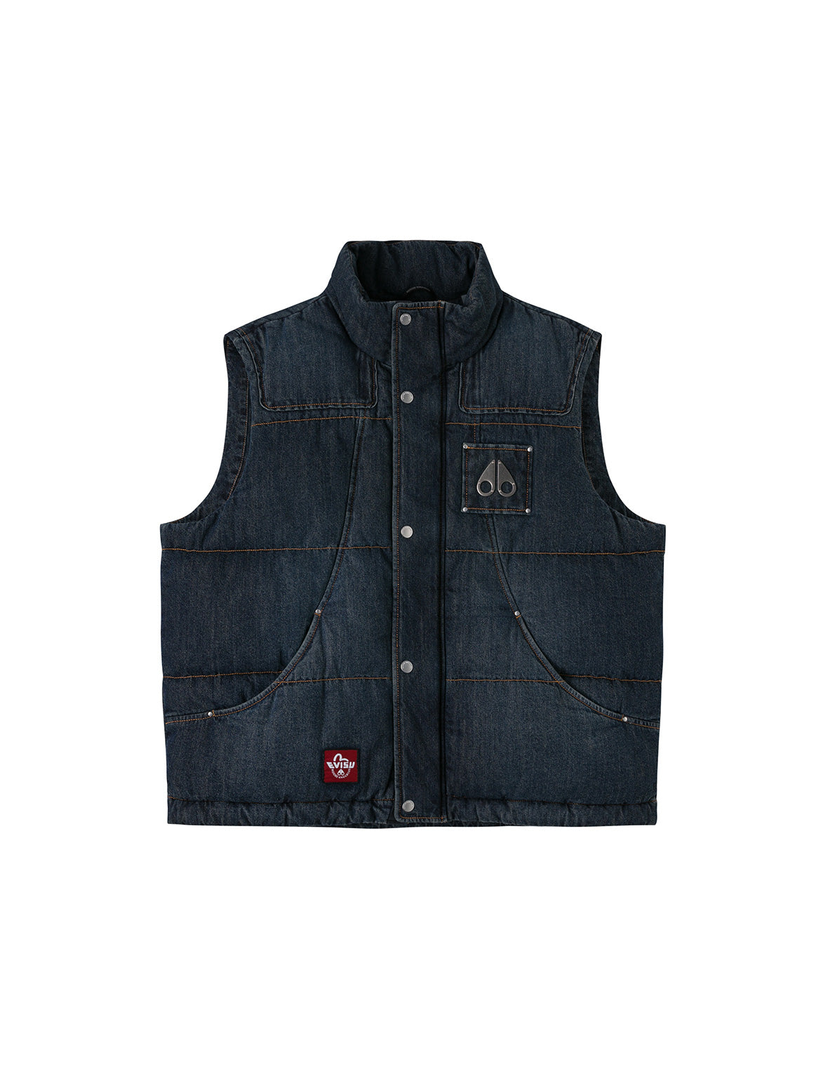 EVISU X MOOSE KNUCKLES Ukiyo-e Denim Vest Down