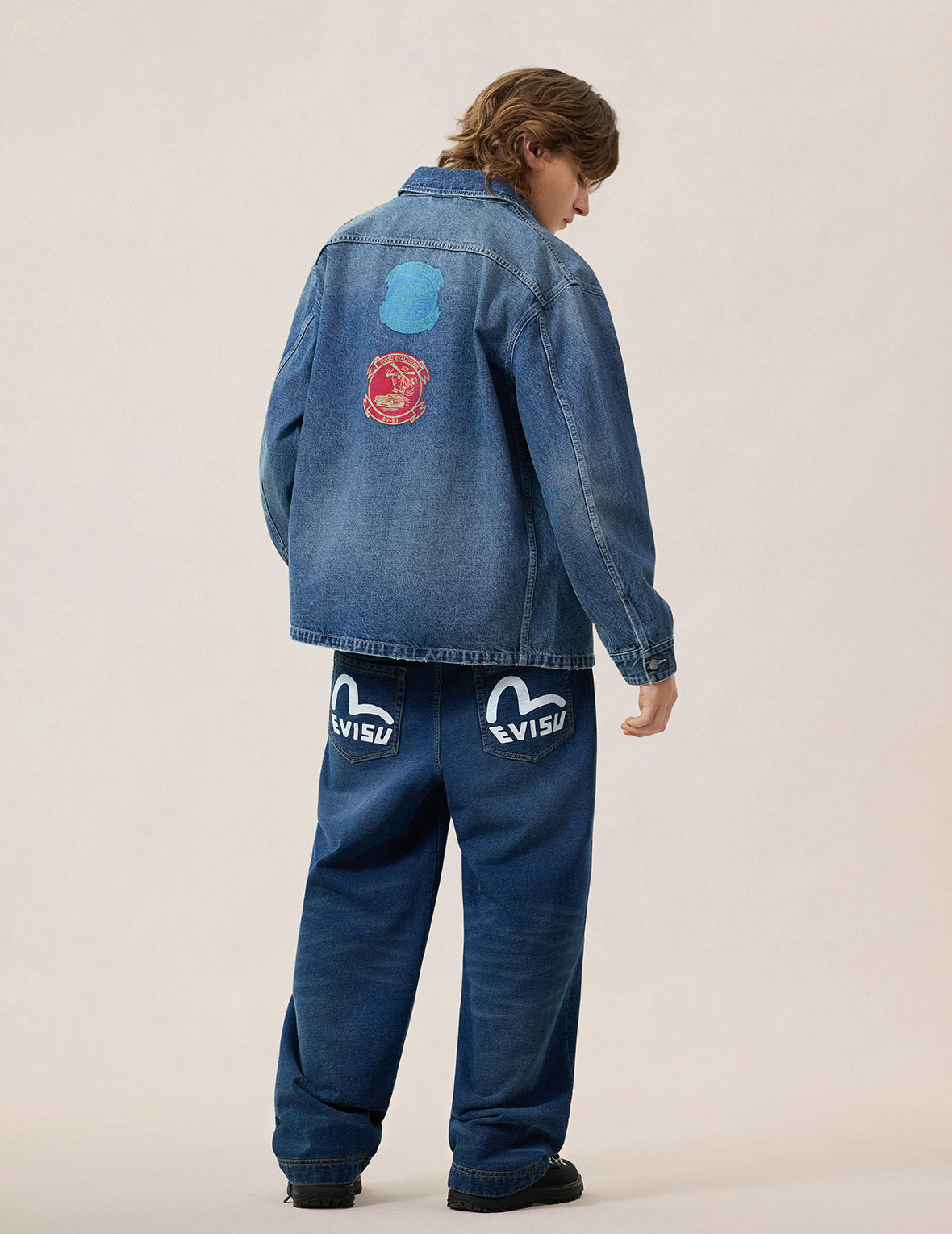 Multi Patches Denim Chore Jacket