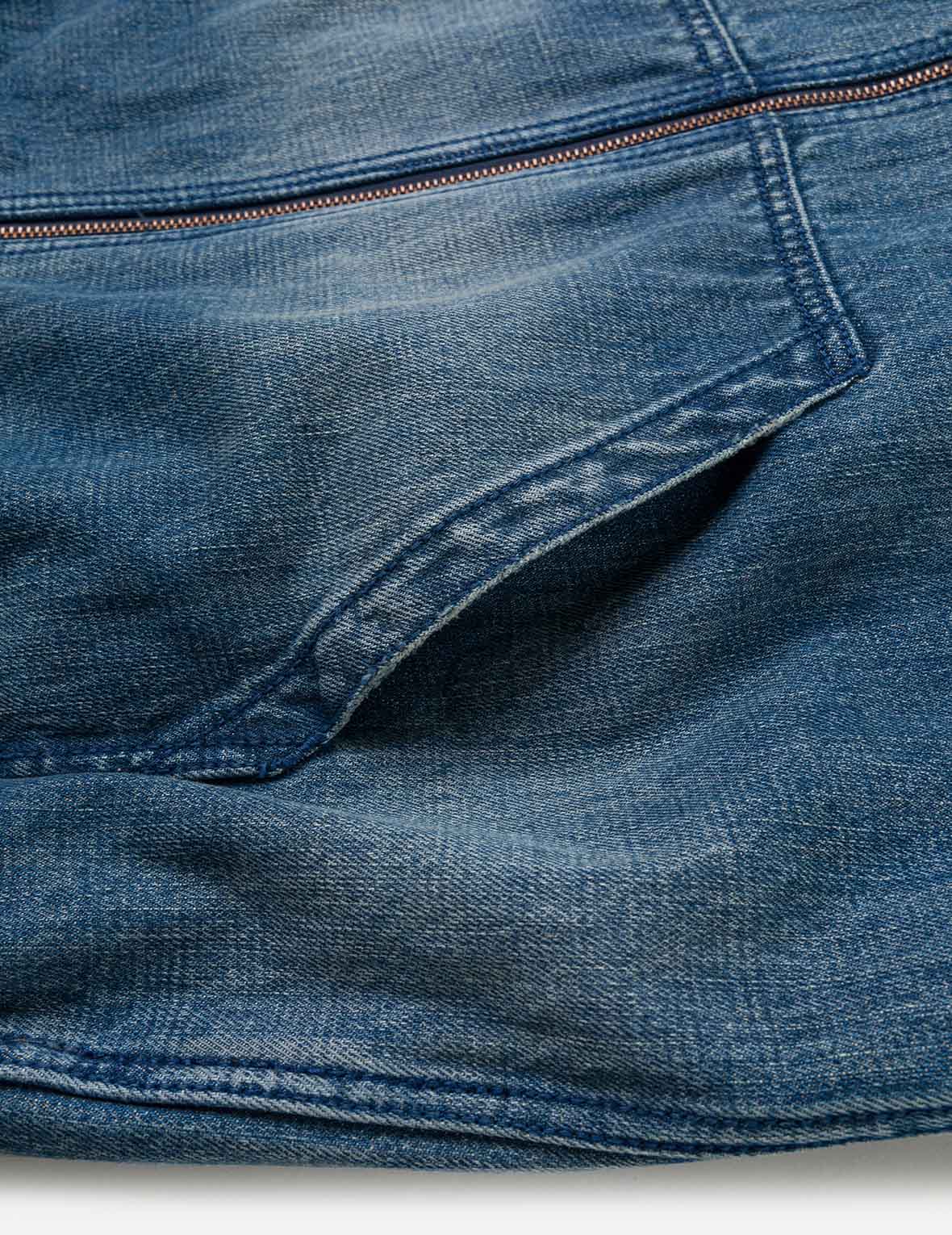 Denim Hooded Anorak Jacket