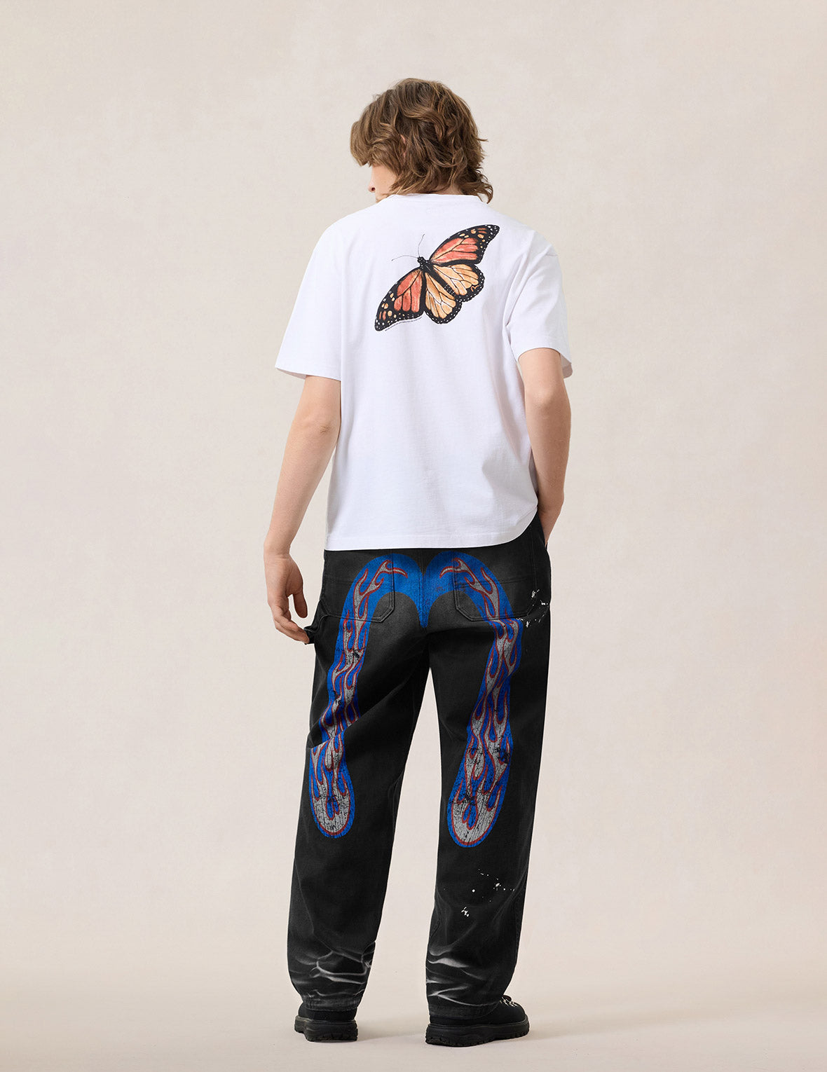 Heavy Washed And Distressed Daicock Jeans