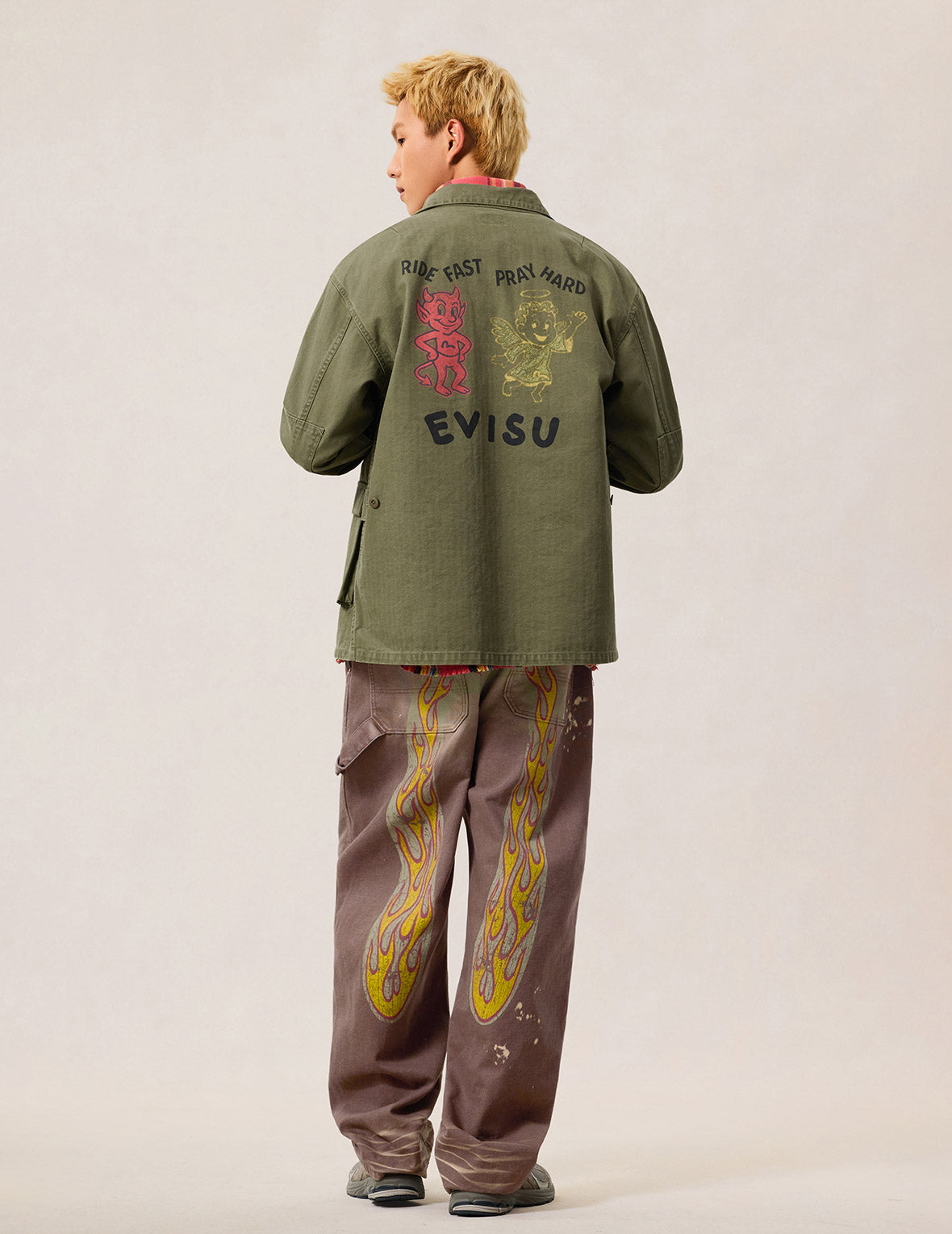 Heavy Washed And Distressed Daicock Jeans