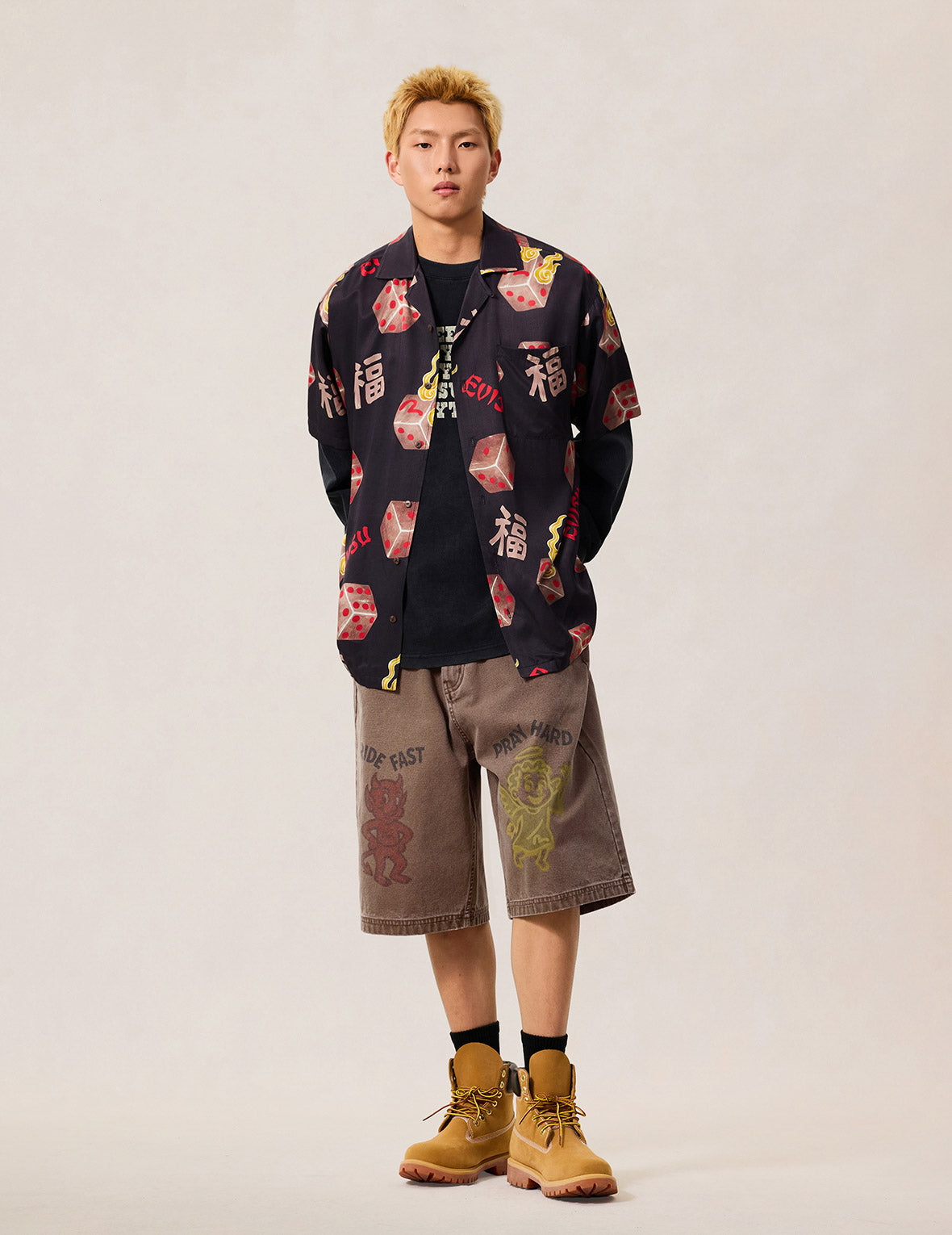 Washed Wide Wale Shorts