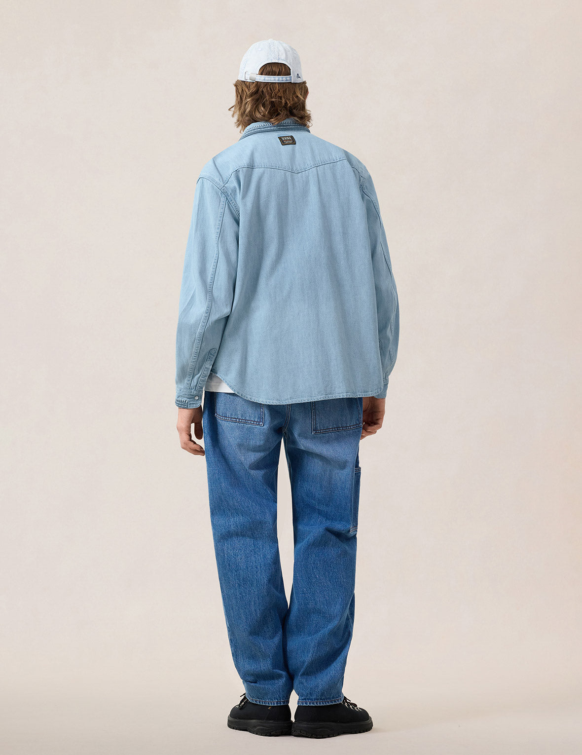 Seagull and Line Embroidery Shirt