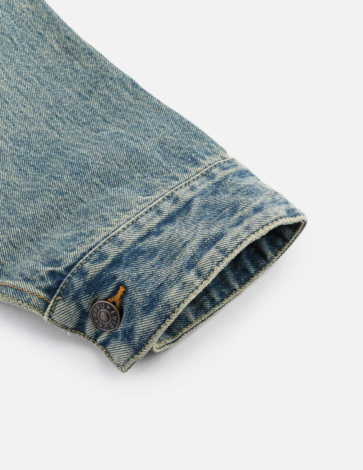 EVISU X F-LAGSTUF-F 春畫與海鷗刺繡寬版休閒牛仔外套