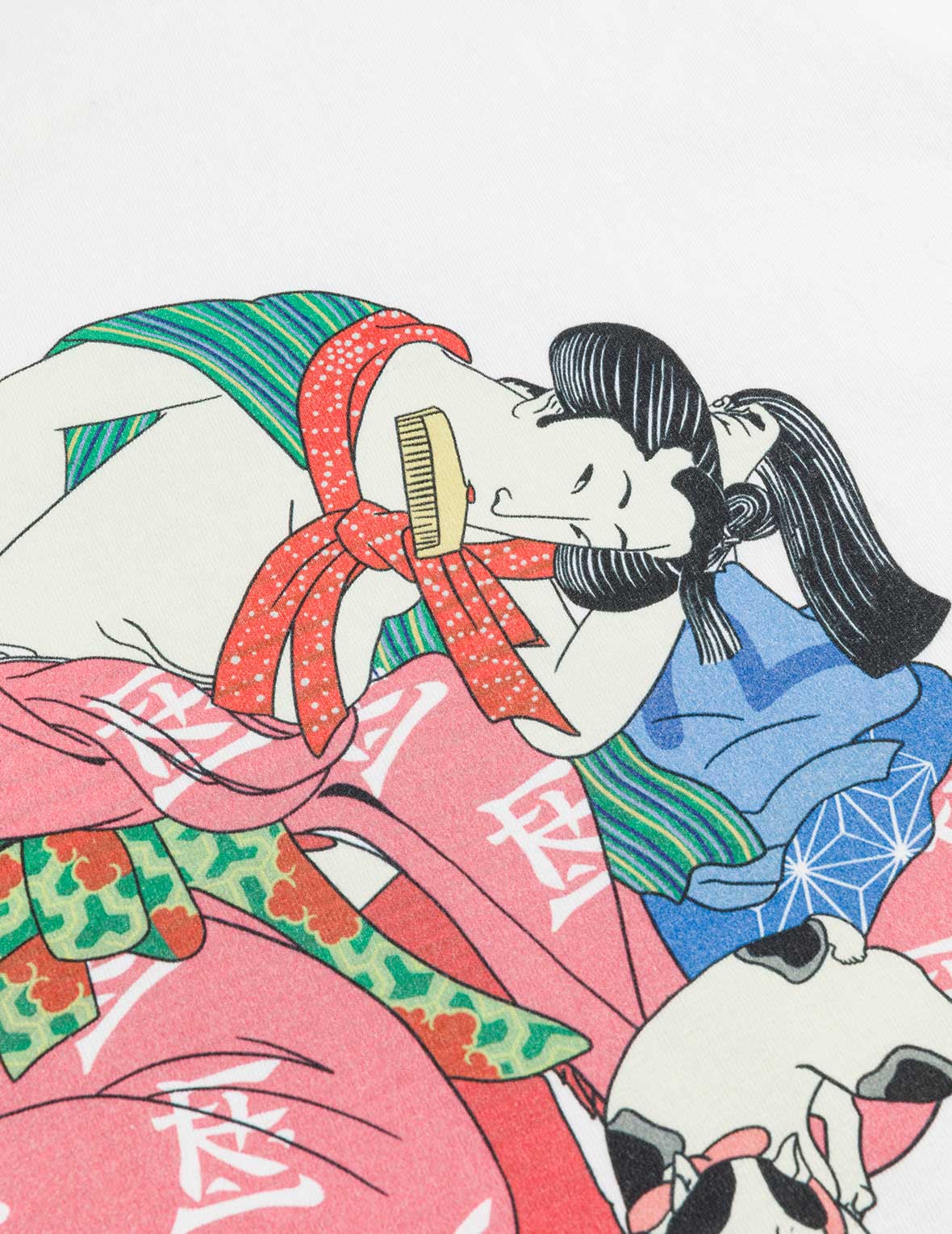EVISU X F-LAGSTUF-F 春季畫作和金幣海鷗印花常規版型T恤 - 白色