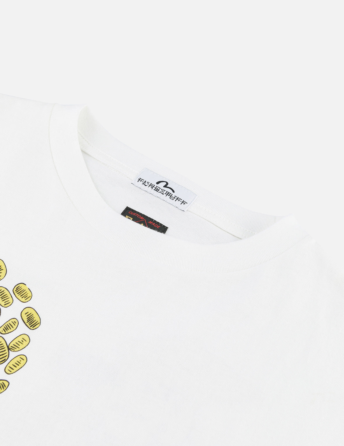EVISU X F-LAGSTUF-F 春季畫作和金幣海鷗印花常規版型T恤 - 白色