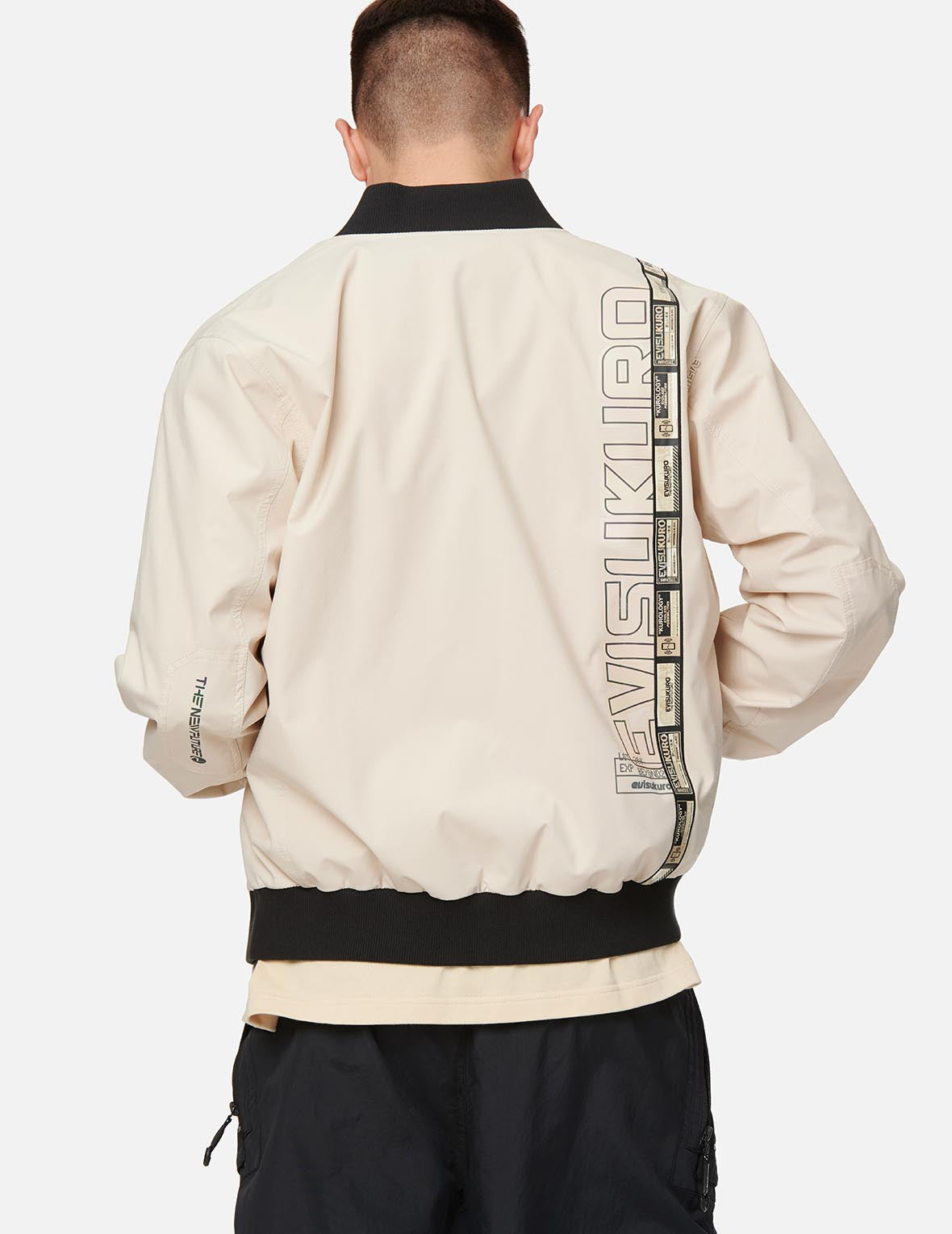 Collage Style Tape Bomber Jacket
