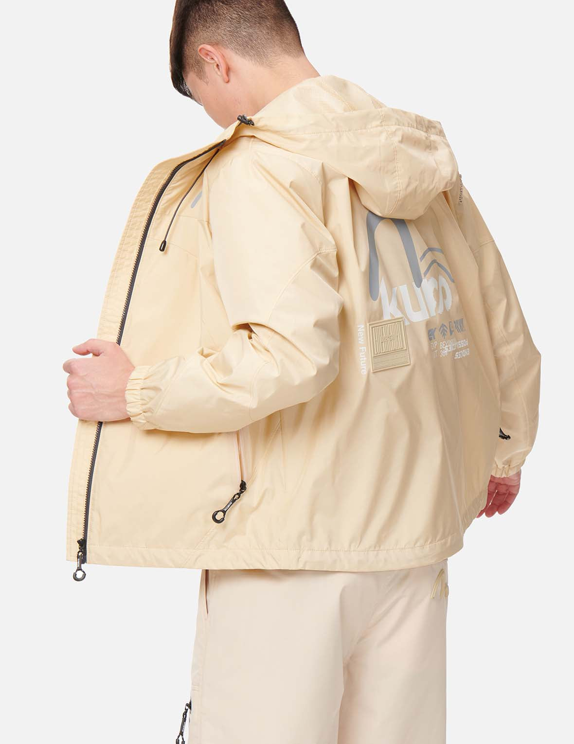 Engineered Panel Windbreaker Jacket