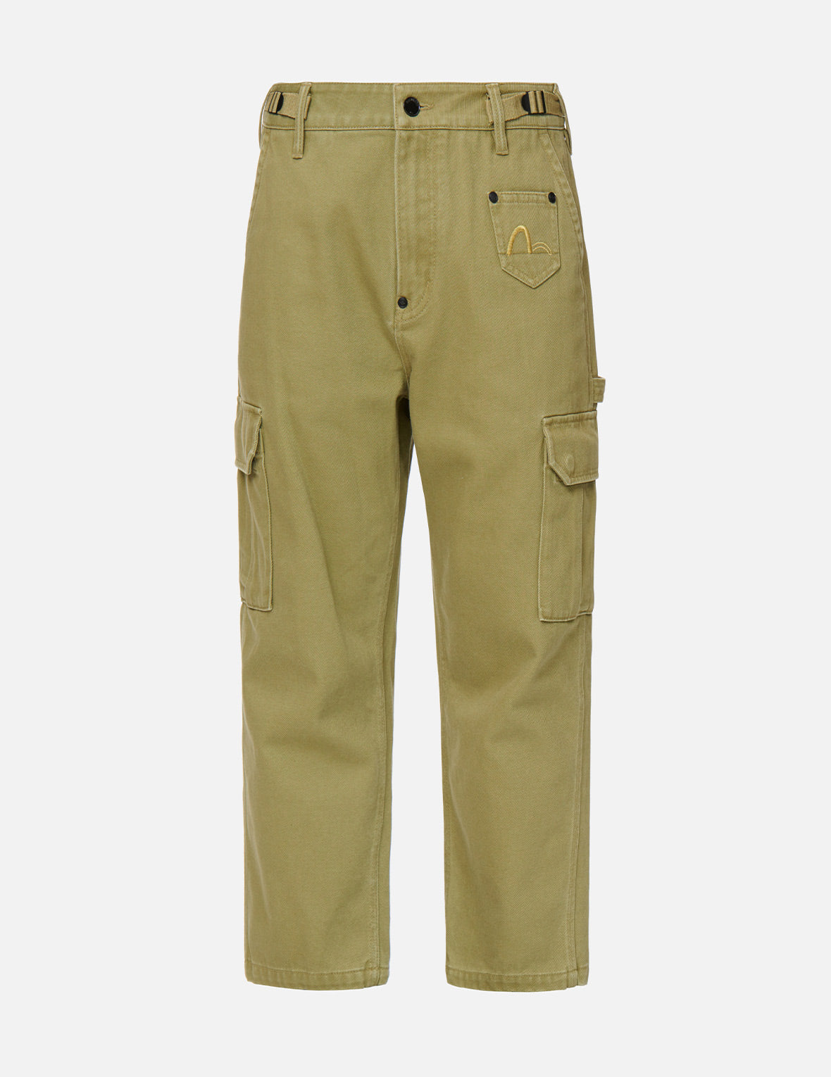 Hannya Skull Print Straight Fit Cargo Pants