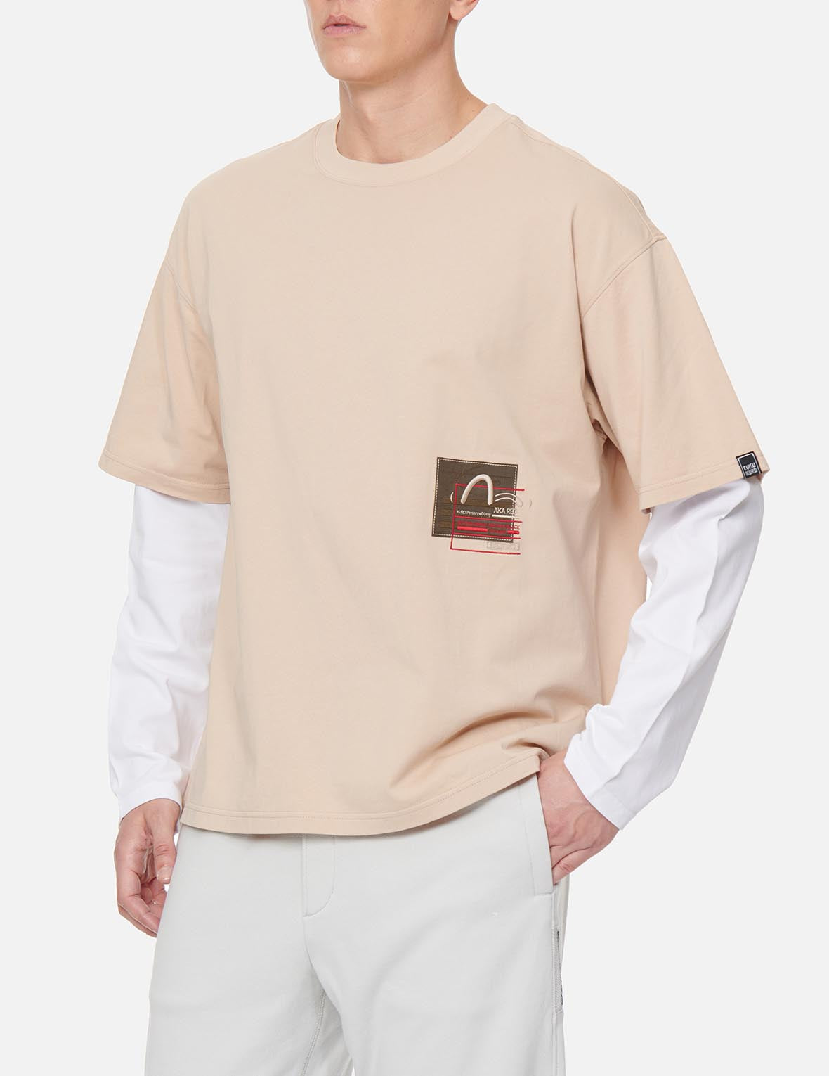 Layered Sleeve Mock 2-in-1 Sweatshirt