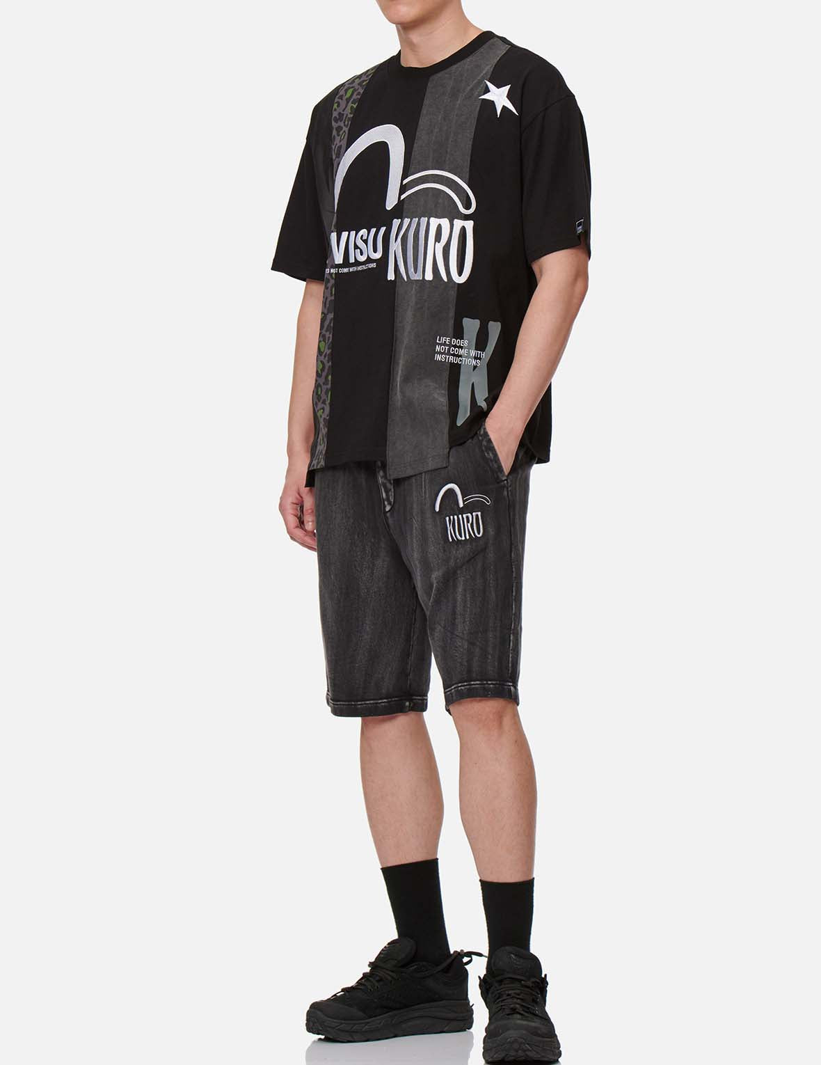 Mixed Fabric T-shirt