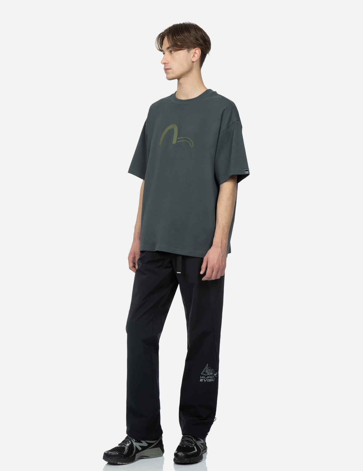 Seagull and Logo Print T-Shirt