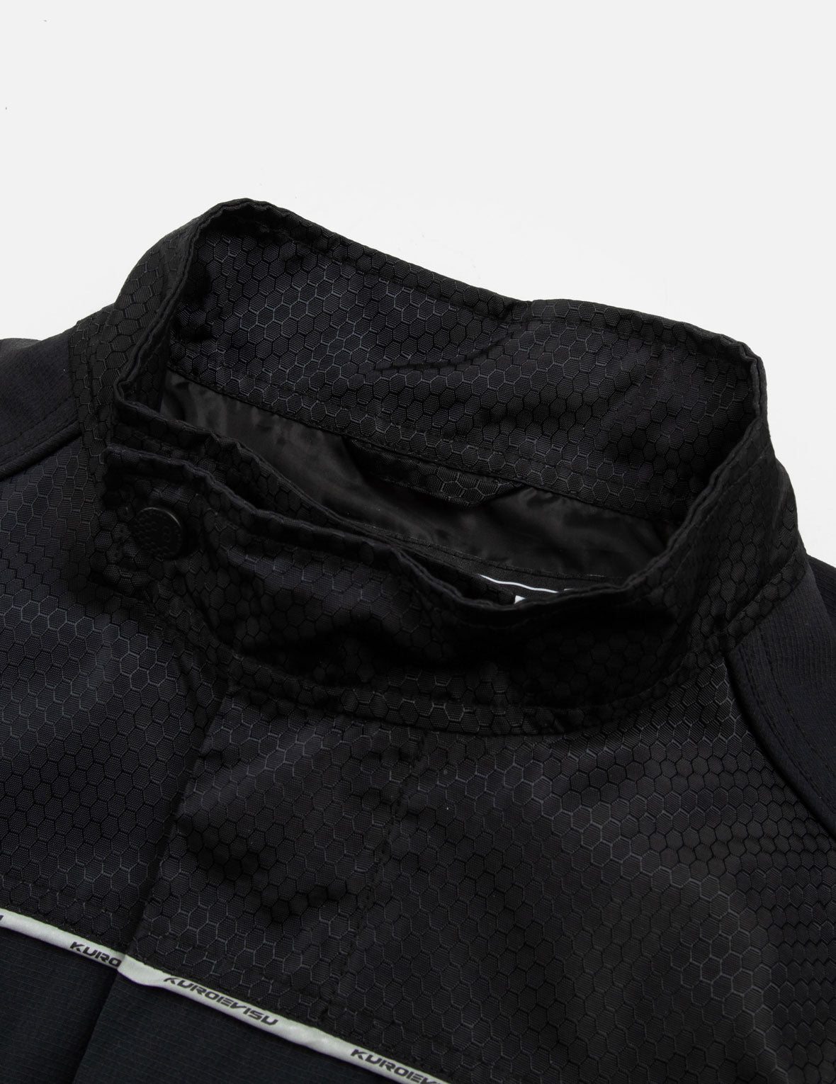 立領機械感家花圖案常規版型機車風外套