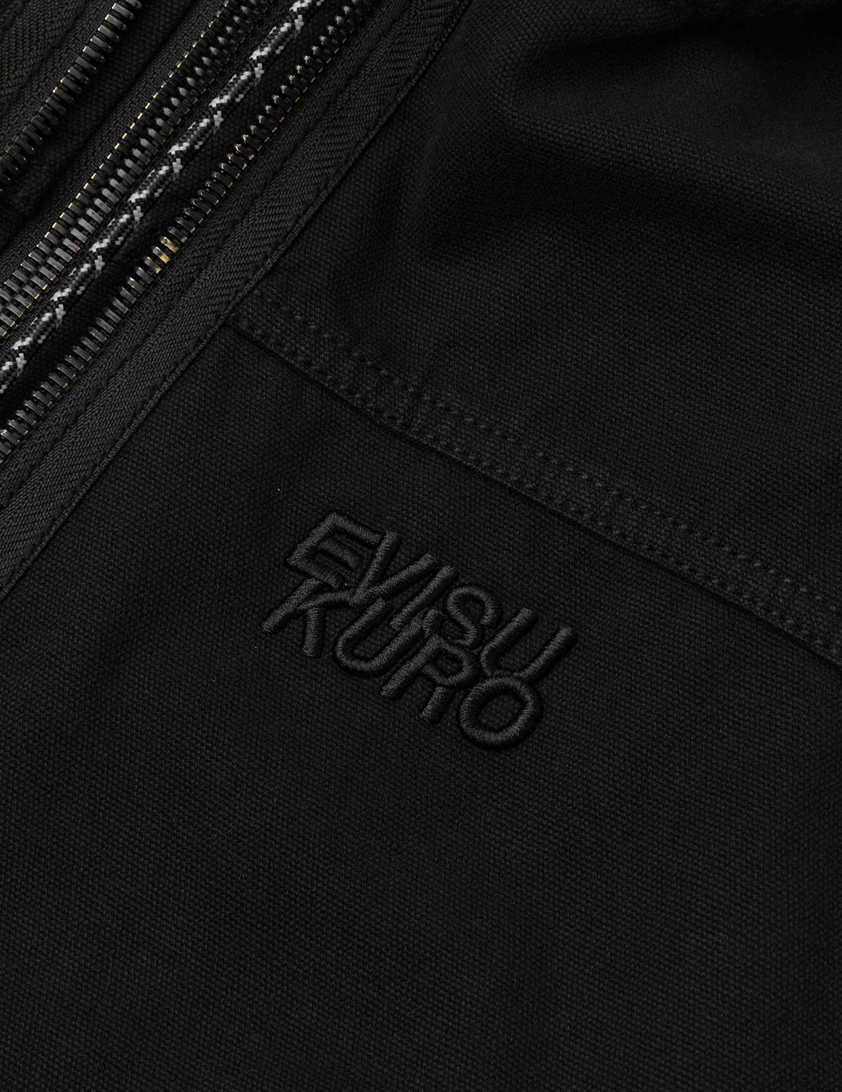 Logo Embroidery Boxy Hooded Jacket
