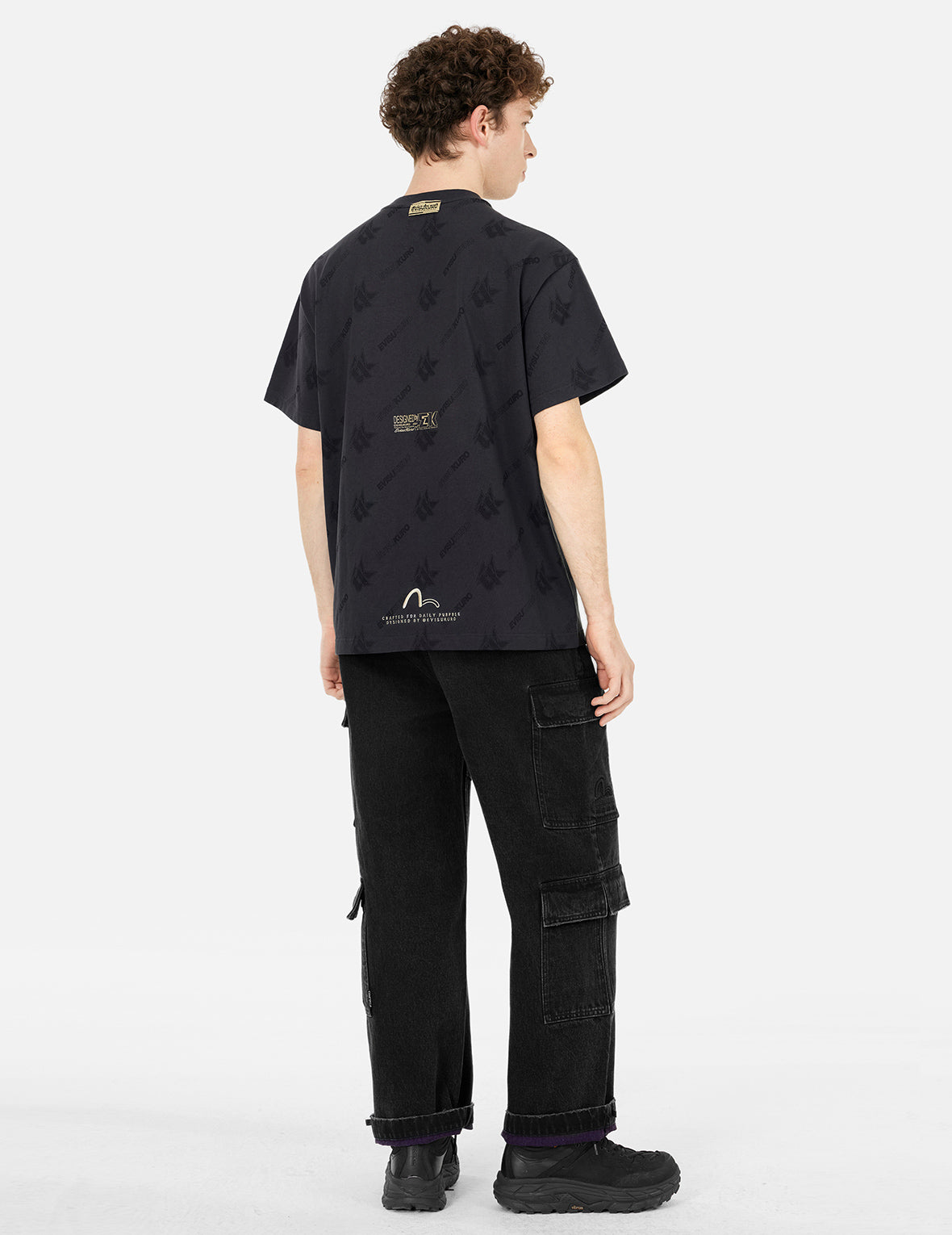 Two Tone Distressed Oversized Cargo Pants