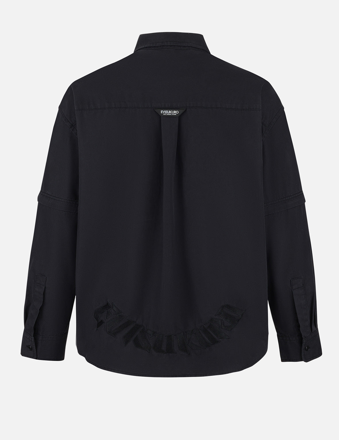 商標和海鷗刺繡寬版襯衫外套