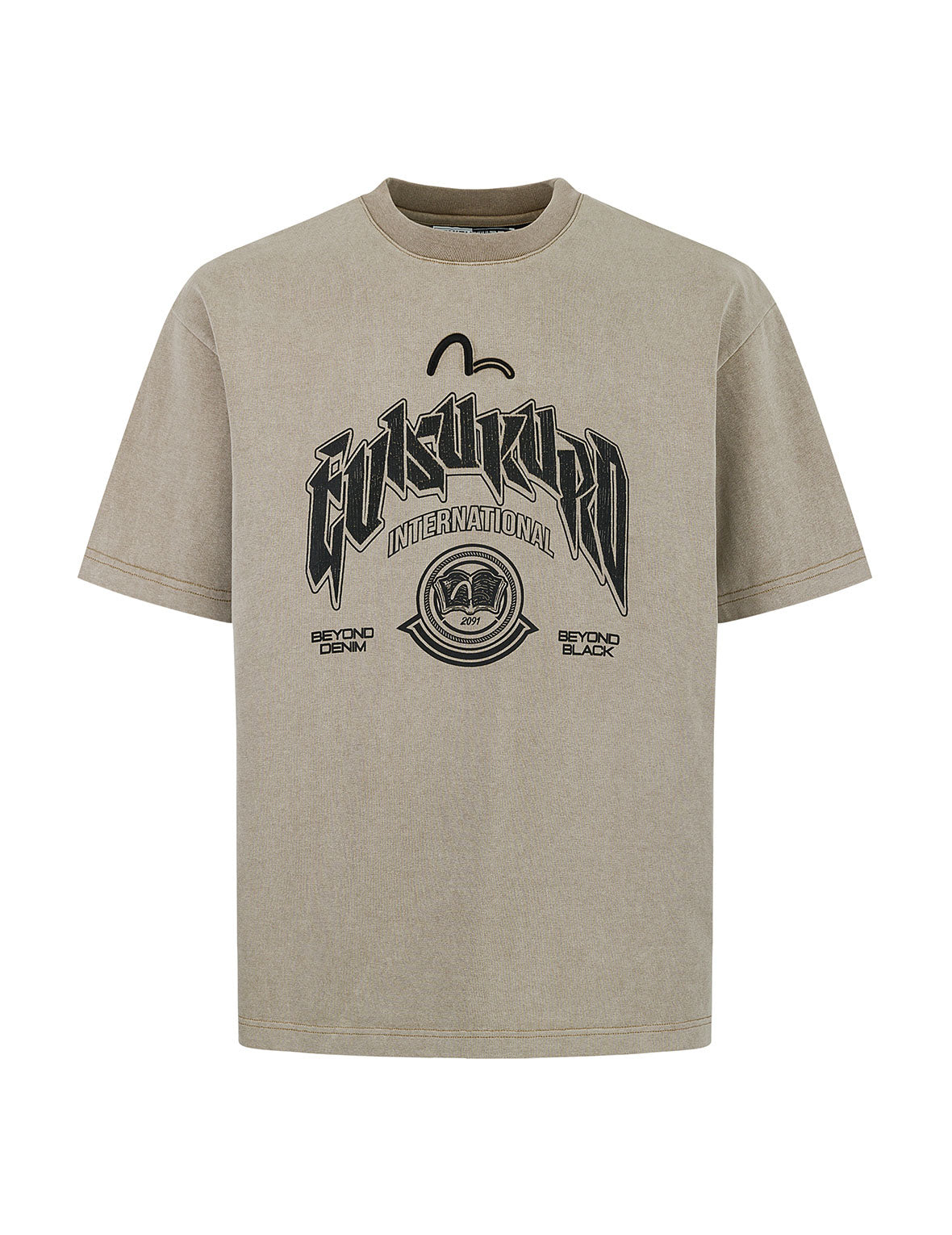 Distressed Wash Relax Fit T-shirt