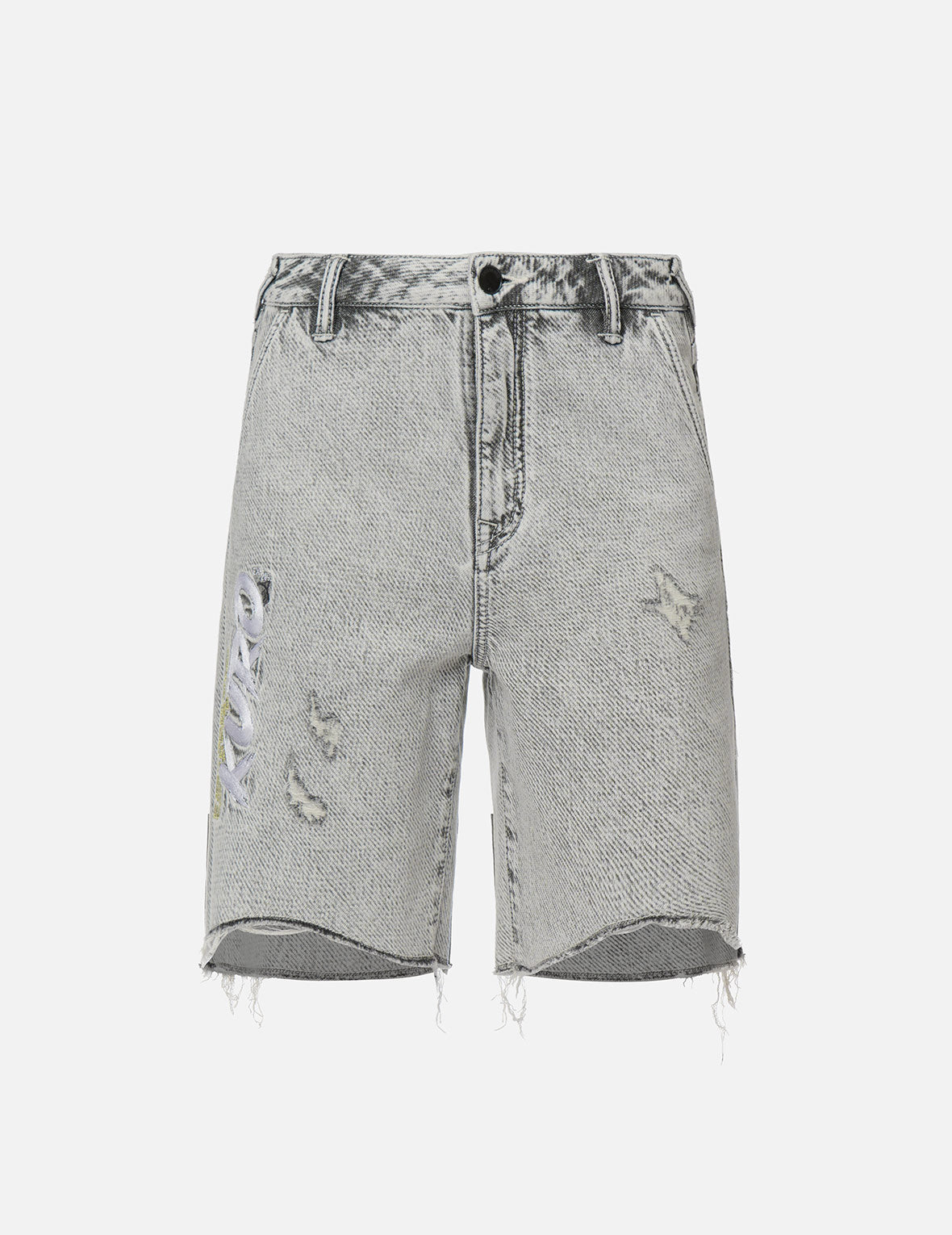Distressed Bermuda Denim Shorts