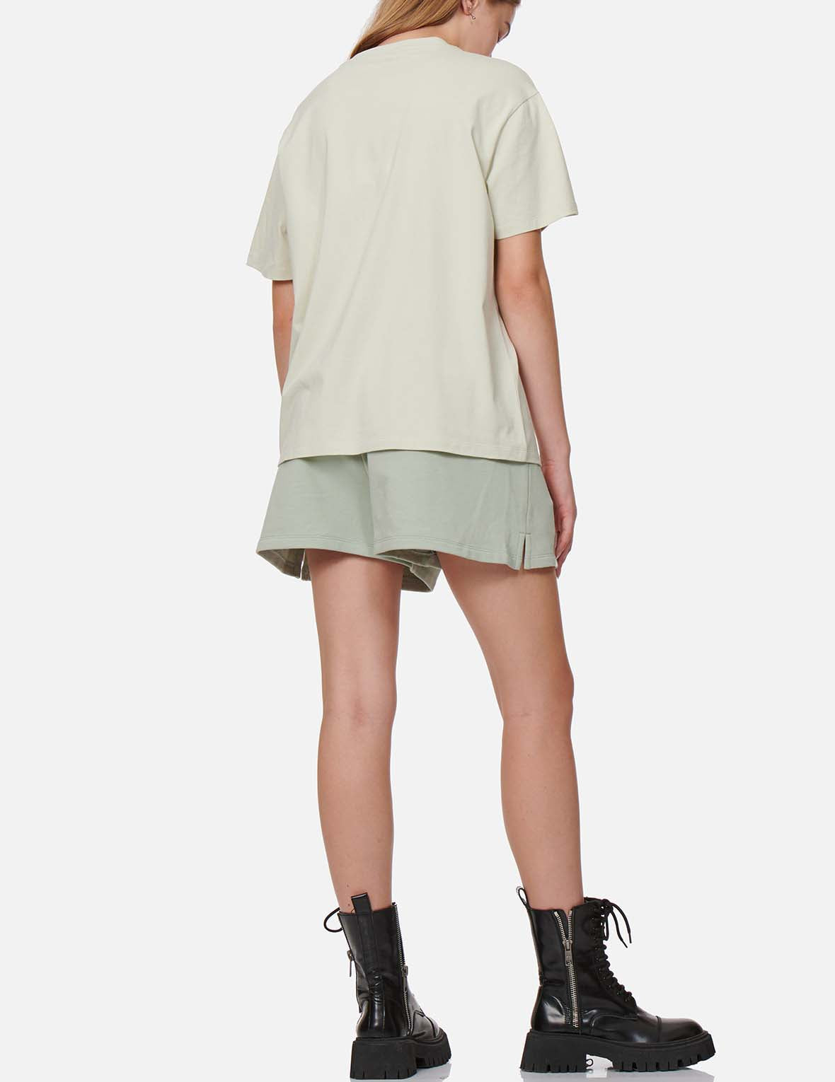 Line Print Sweat Shorts