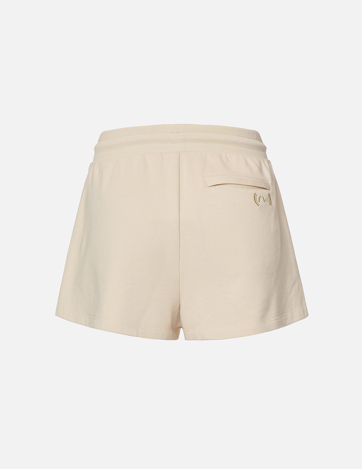 Logo and Slogan Embroidery Sweat Shorts