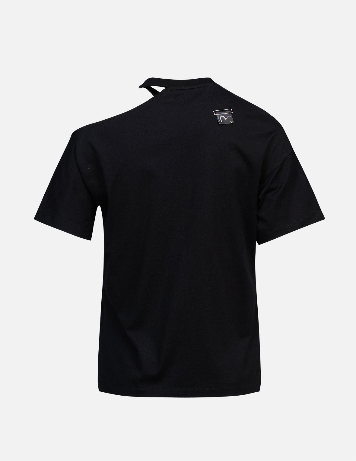 Logo Embroidery Cut-out Shoulder T-shirt