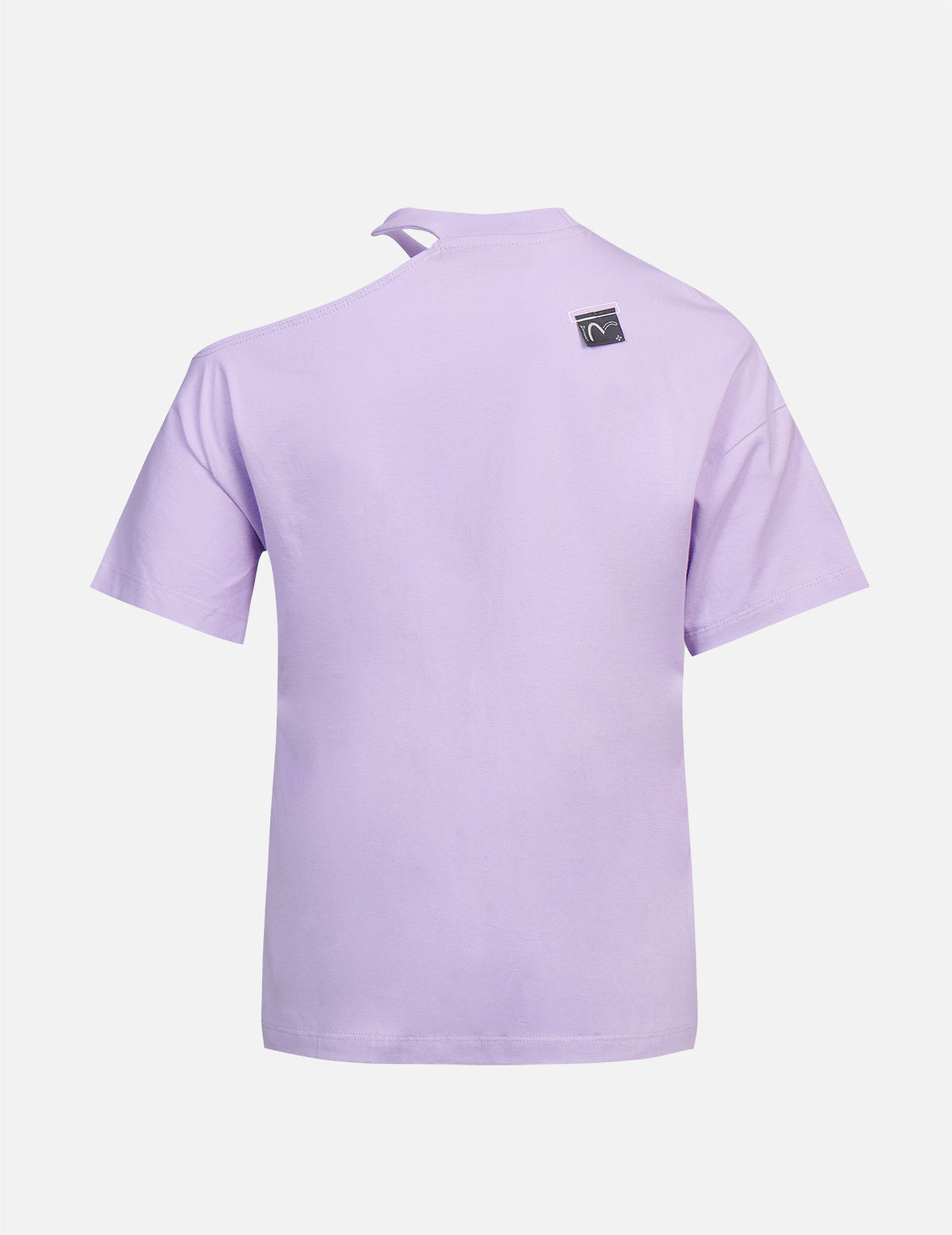 Logo Embroidery Cut-out Shoulder T-shirt
