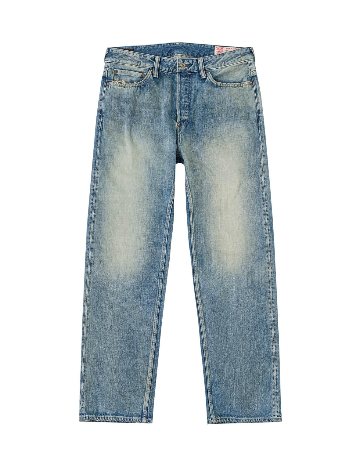Light-washed Seagull Print Regular Fit Jeans #2020