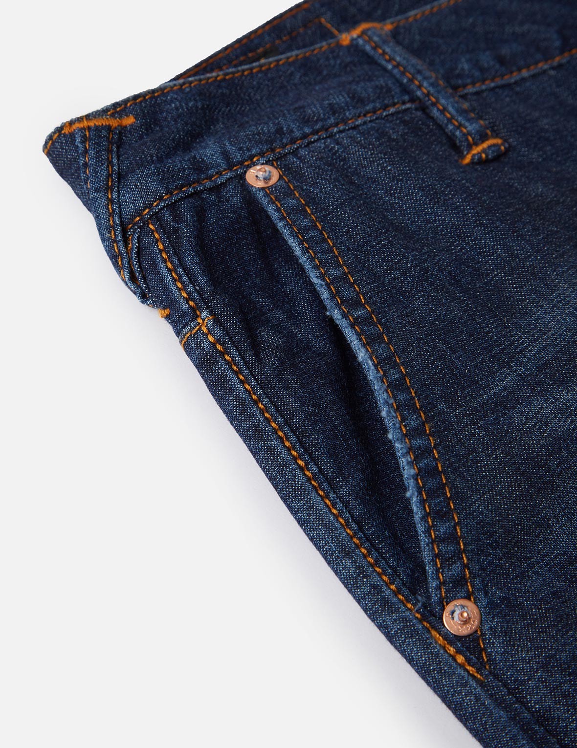 Tonal Blocking Denim Jogger Pants