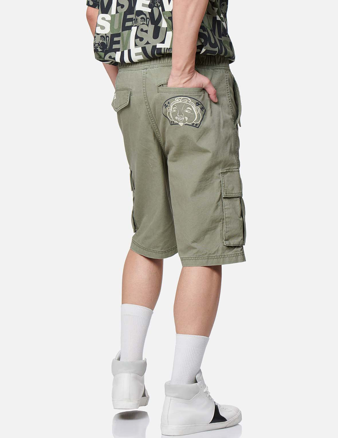 Godhead Embroidery Cargo Shorts