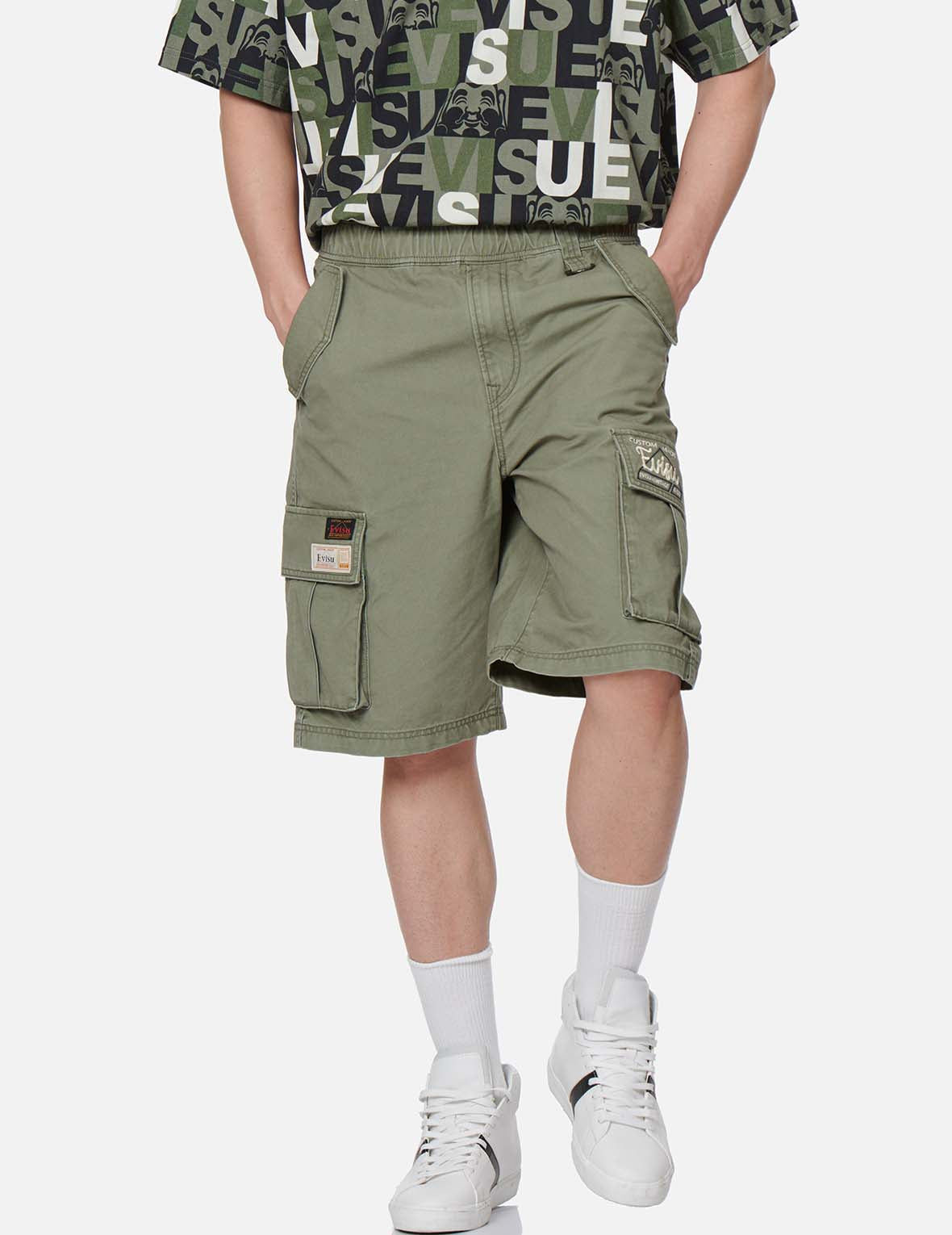 Godhead Embroidery Cargo Shorts