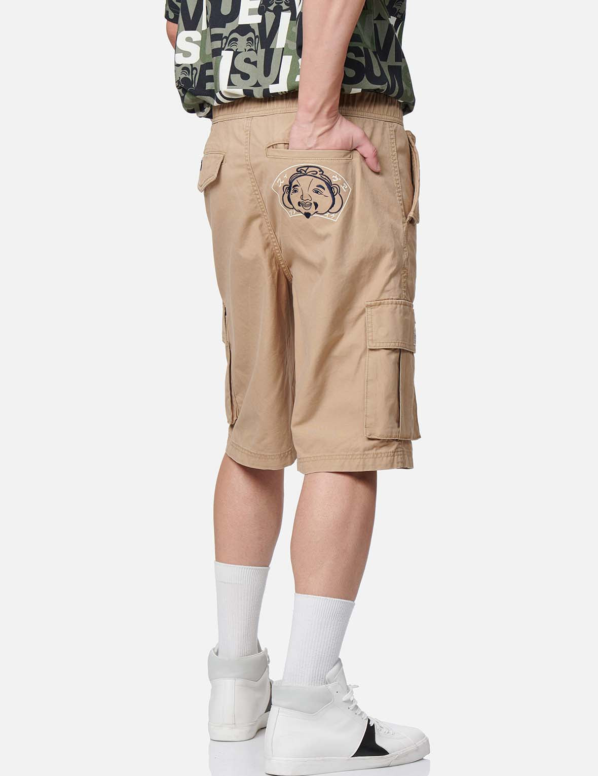Godhead Embroidery Cargo Shorts