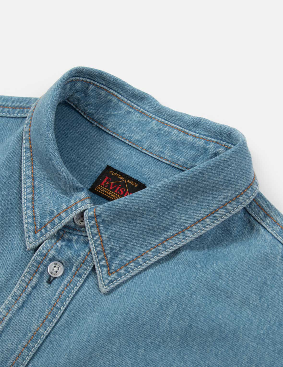 雄鷹與小海鷗刺繡牛仔襯衫