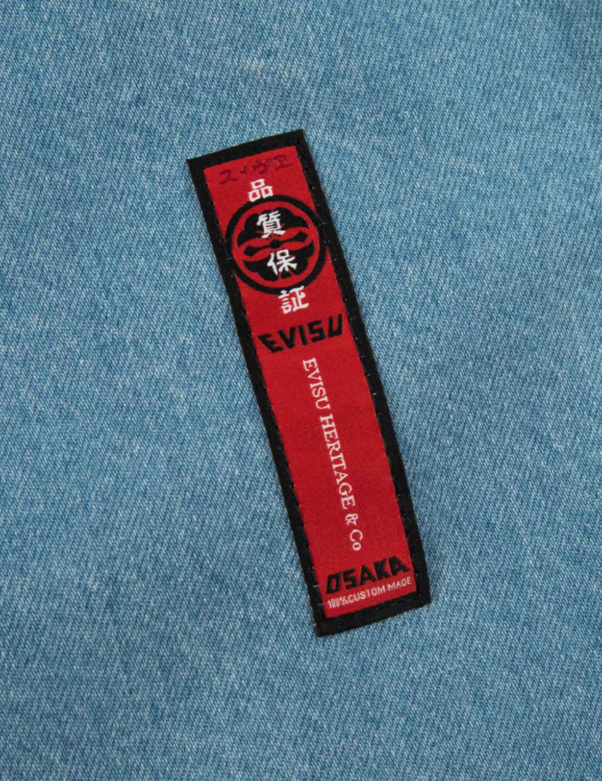 雄鷹與小海鷗刺繡牛仔襯衫