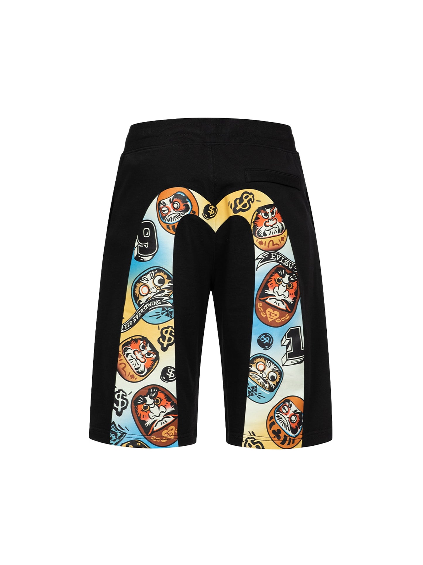 Gaming Daruma Daicock Print Regular Fit Sweat Shorts