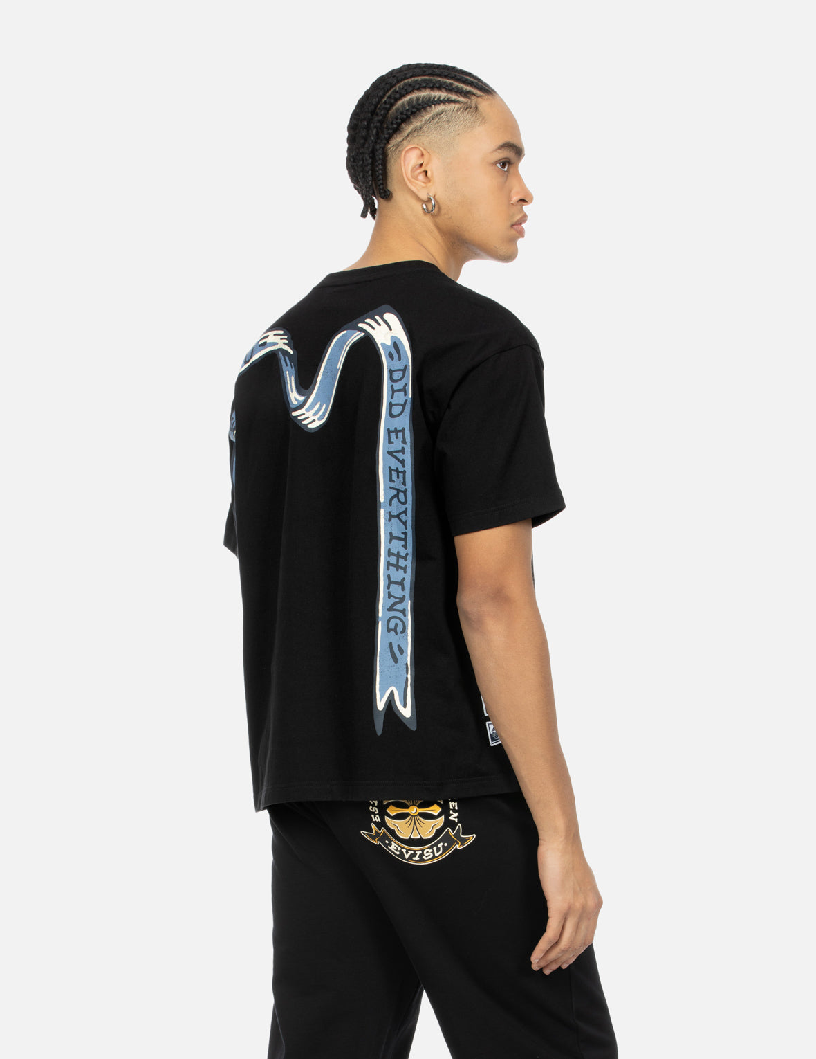 Logo and Ribbon Daicock Print Relax Fit T-shirt