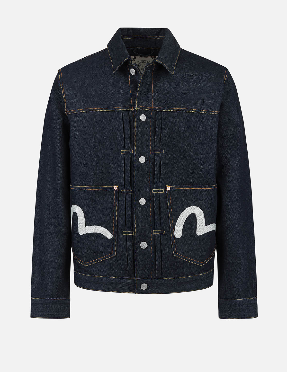 Map Appliqué Embroidery Regular Fit Denim Jacket