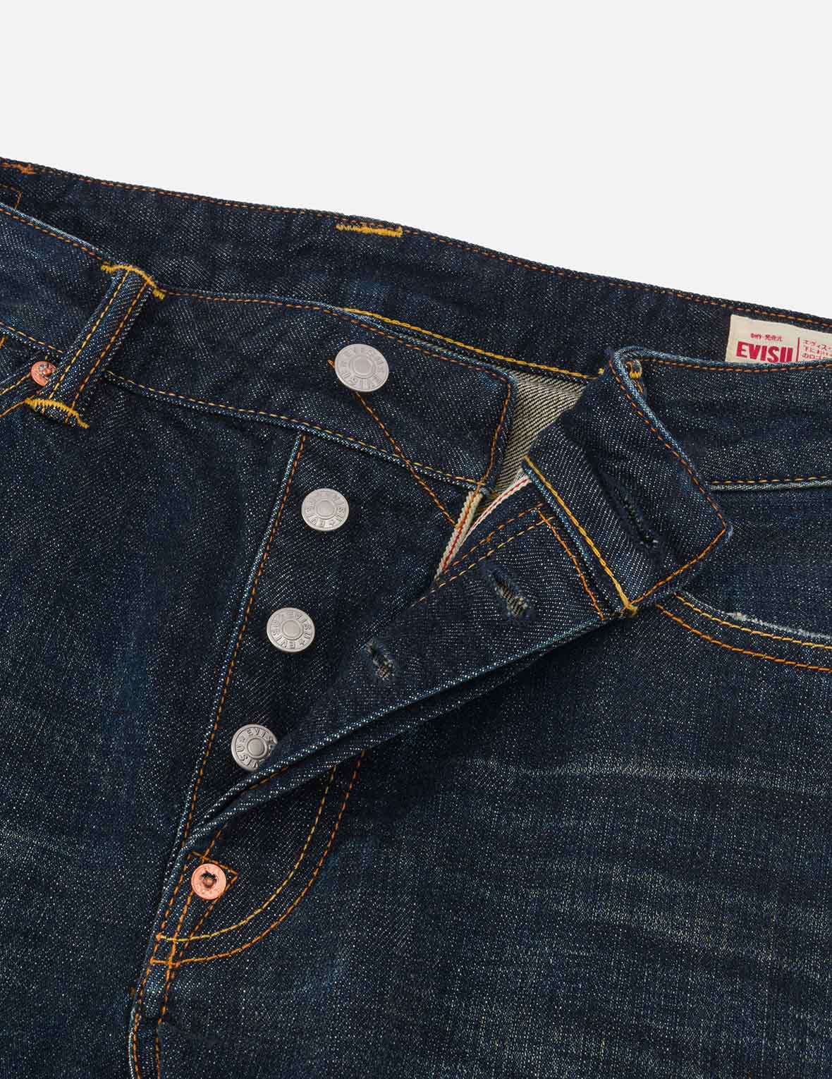 Multi-pocket Dark-toned Washed Slim Fit Jeans #2010