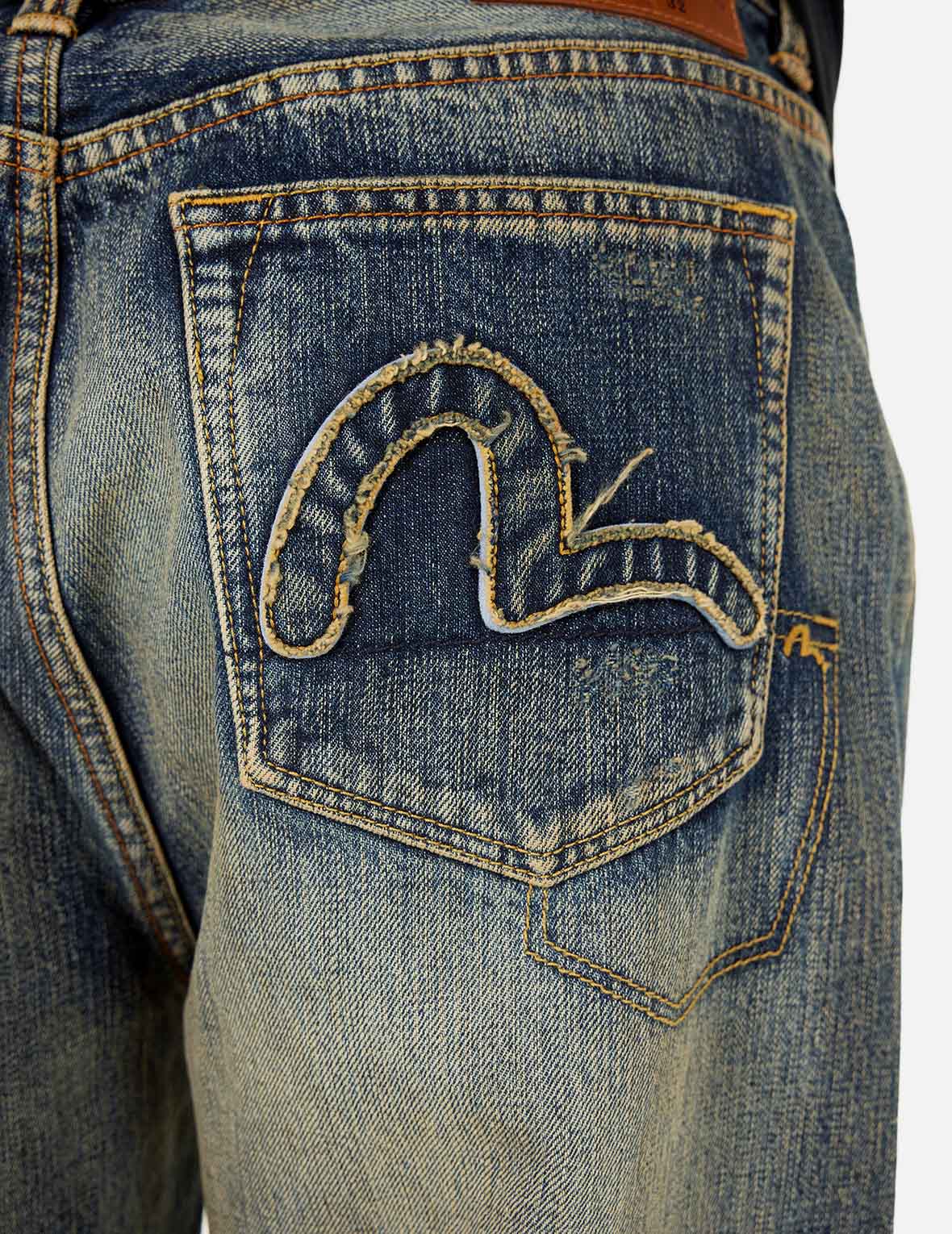 7-Pocket Design Vintage Washed Loose Fit Jeans #2038 – EVISU