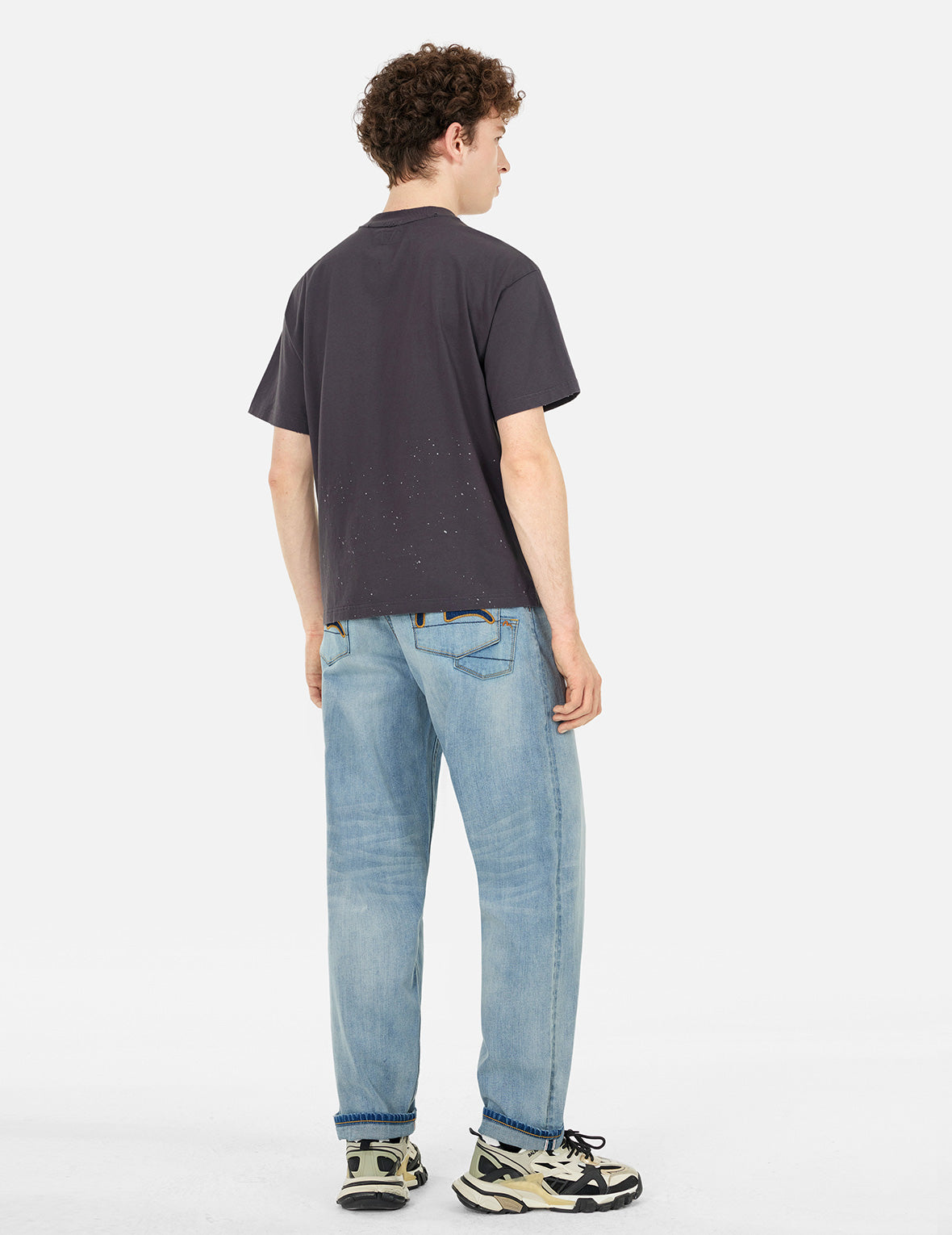 7-Pocket Design Washed Relax Straight Fit Jeans #2030