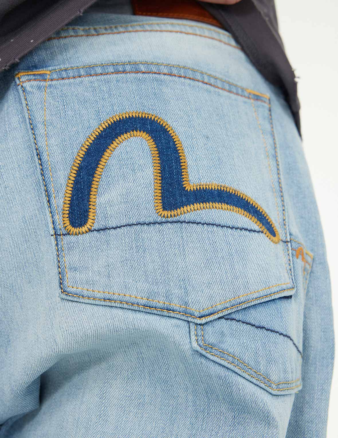 7-Pocket Design Washed Relax Straight Fit Jeans #2030