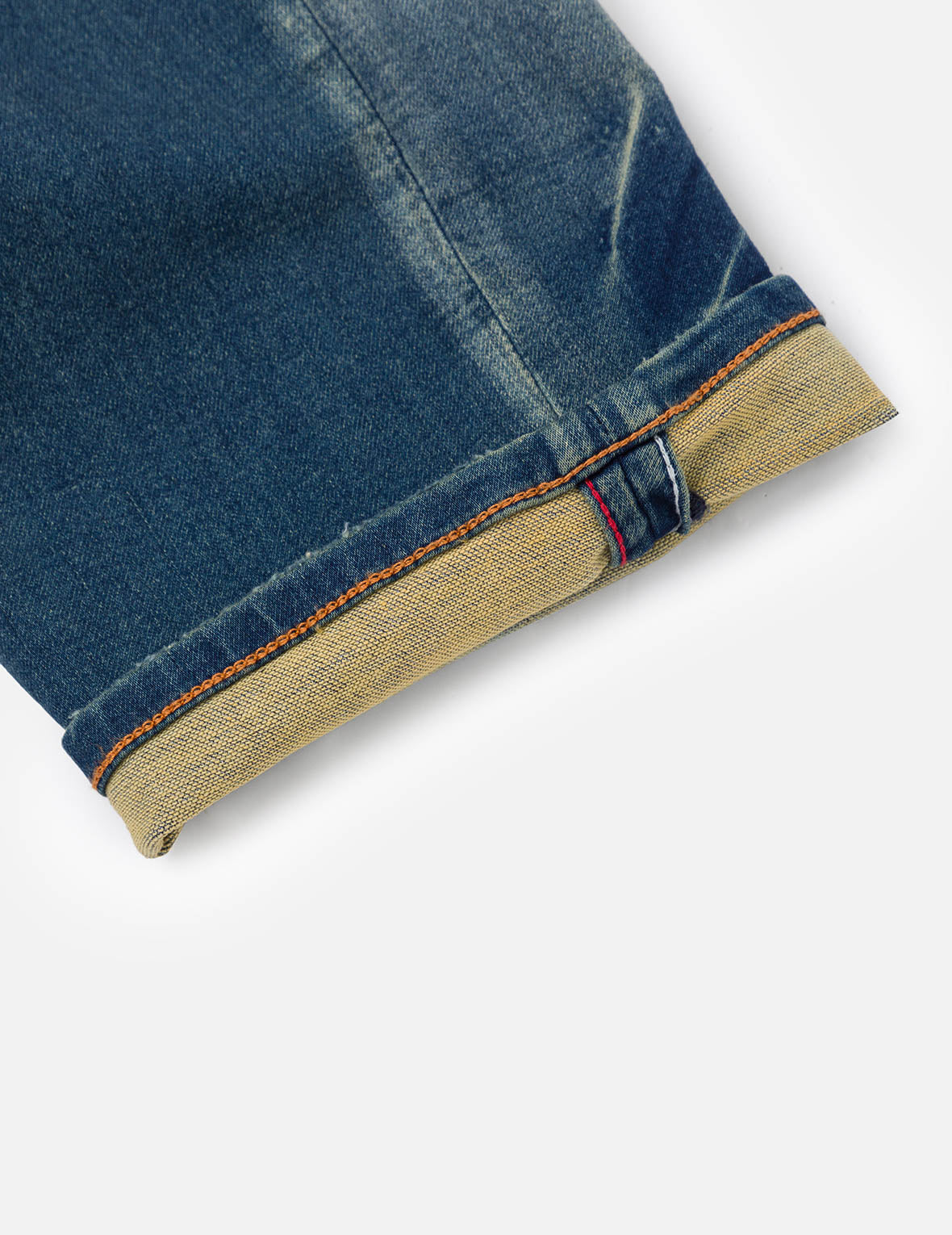 Seagull Embroidery with Hand-Woven Lanyard Relax Straight Fit Jeans #2030
