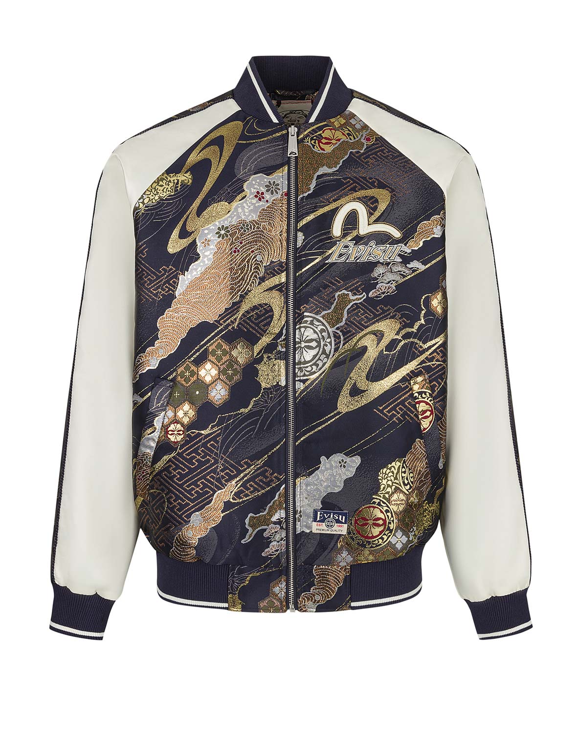 Kamon Brocade Appliqué Regular Fit Souvenior Jacket