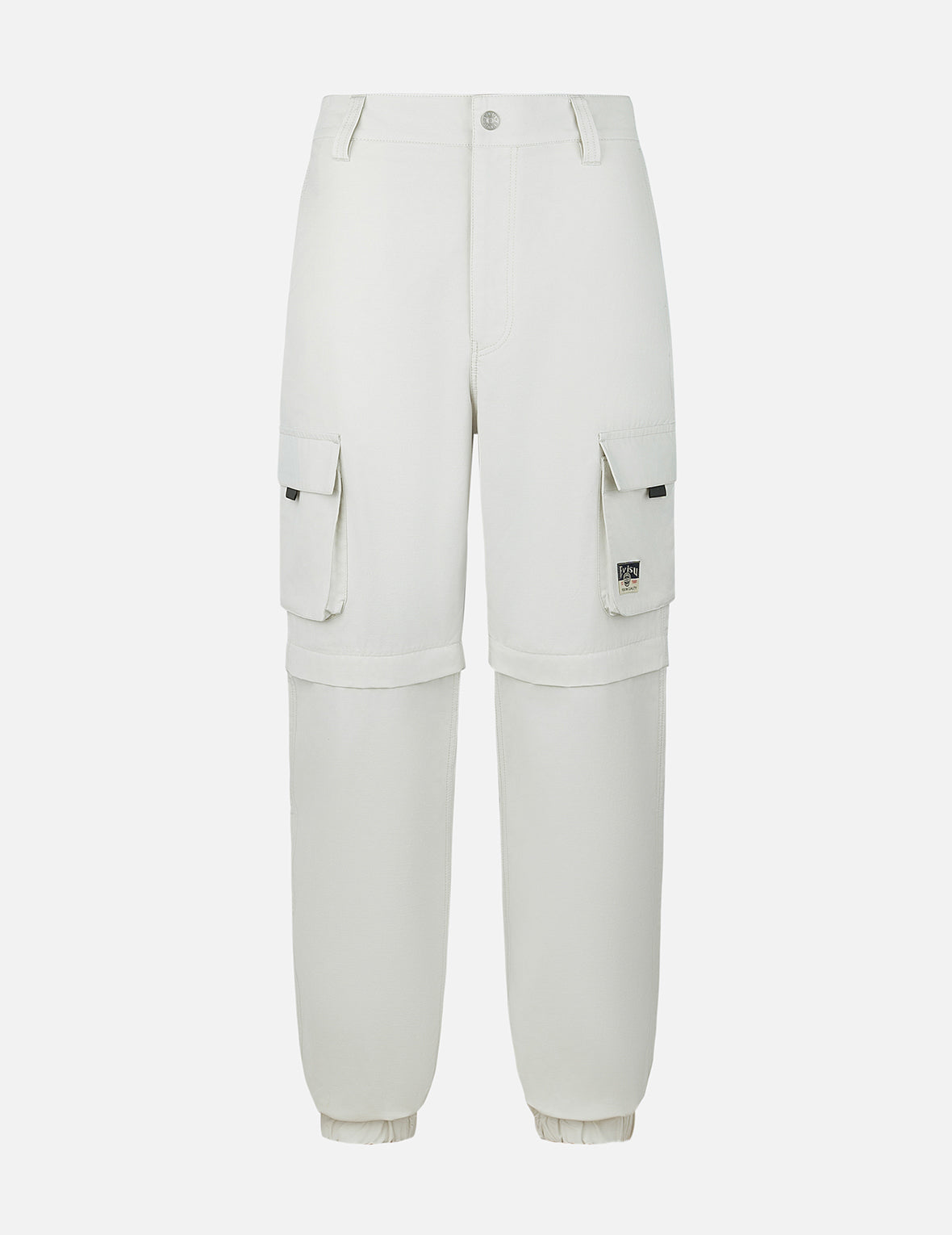 Kamon and Logo Prints Detachable Leg Panel Fashion Fit  Woven Cargo Jogger