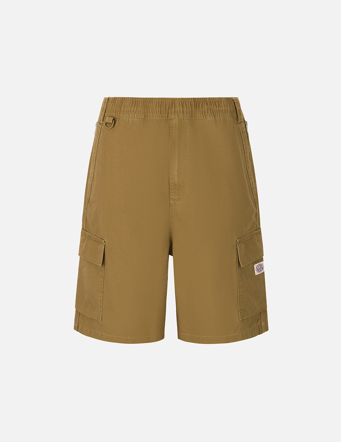 Kamon and "91" Appliqué Embroidery Regular Fit Cargo Shorts