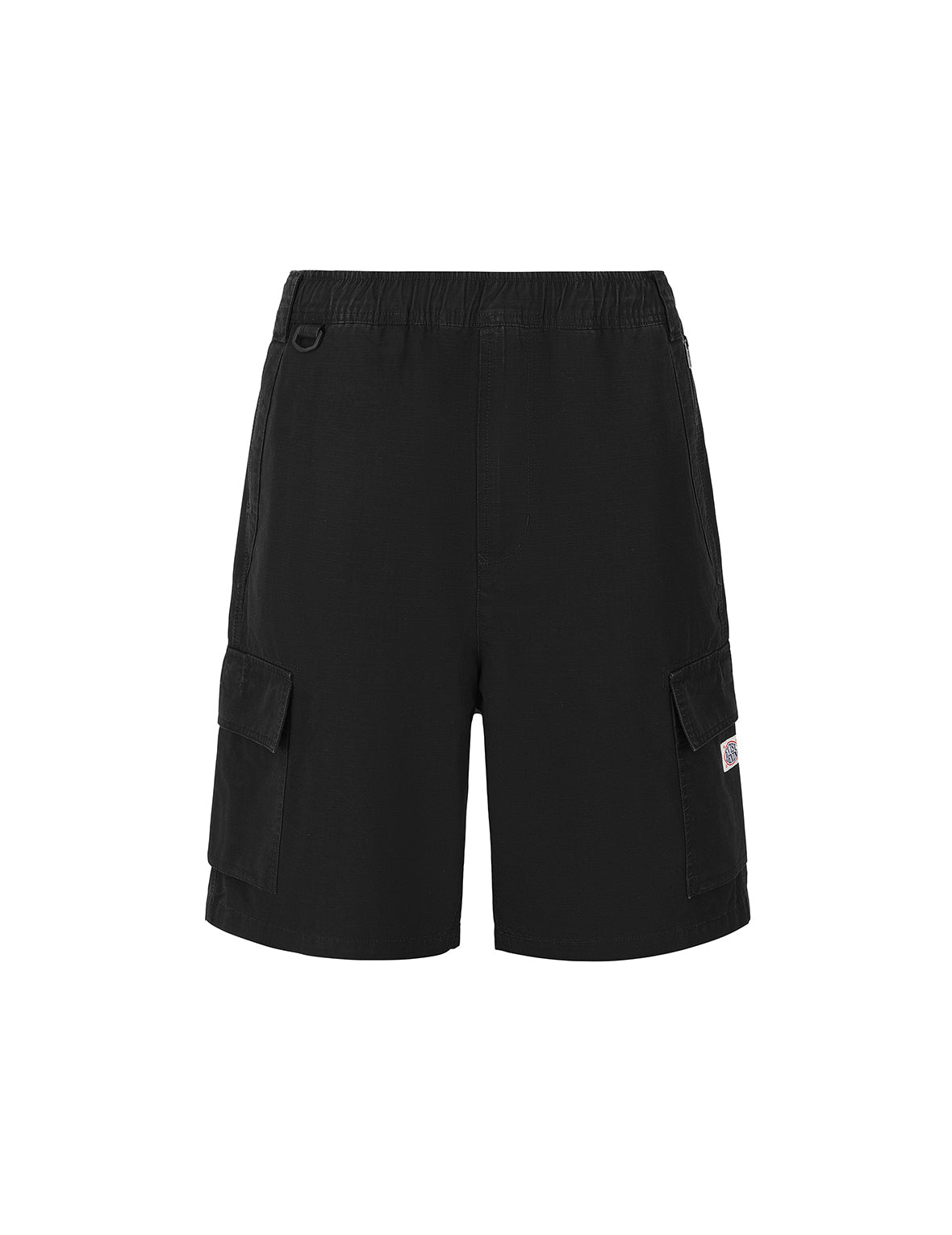 Kamon and "91" Appliqué Embroidery Regular Fit Cargo Shorts
