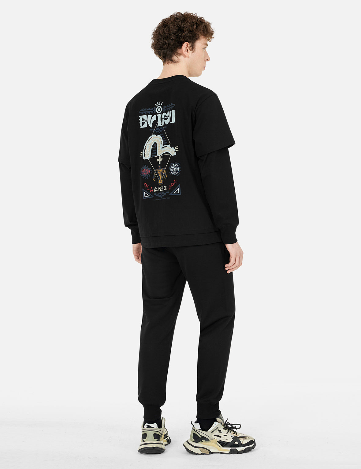 Indian Totem Daruma PrintRegular Fit Sweatpants